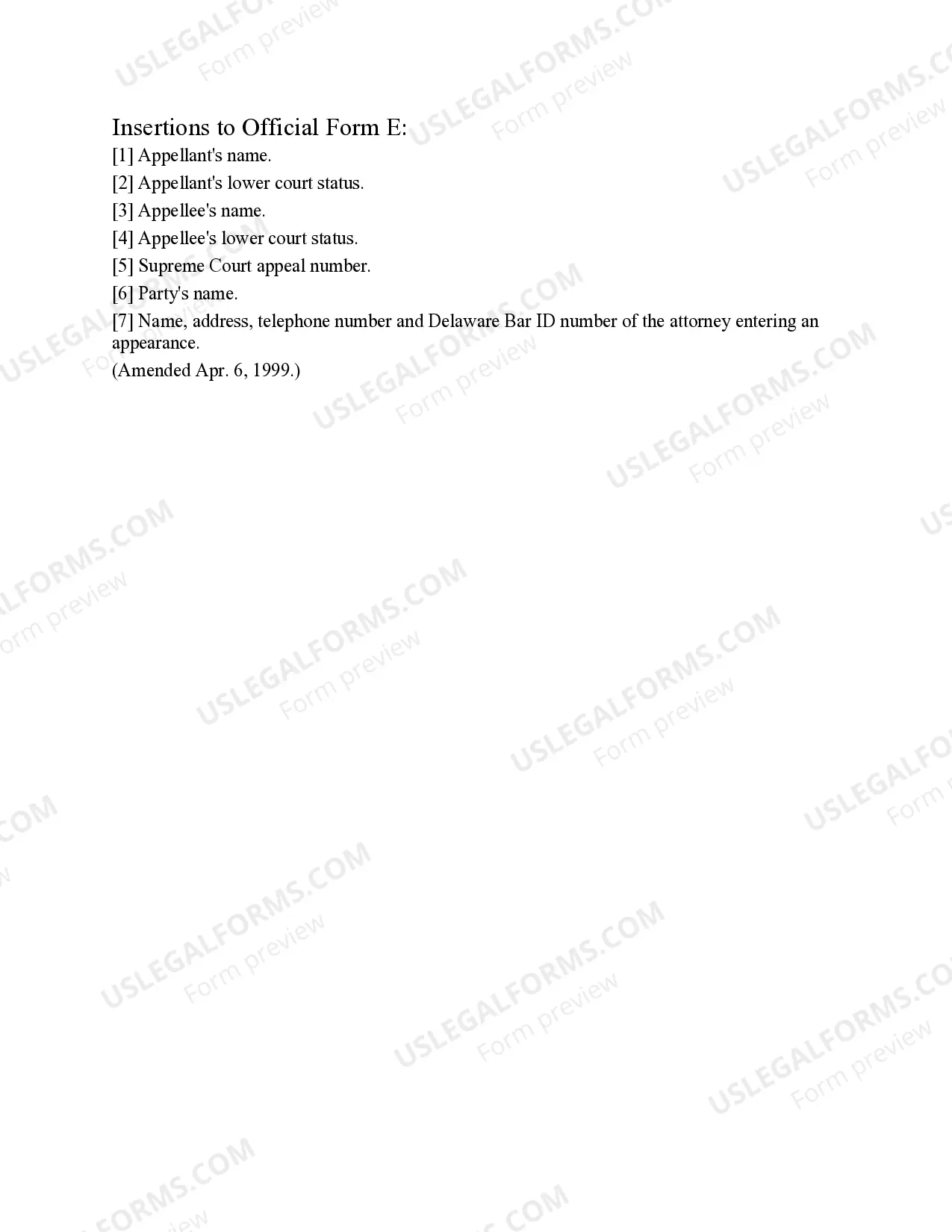 Preview Notice of Appearance
