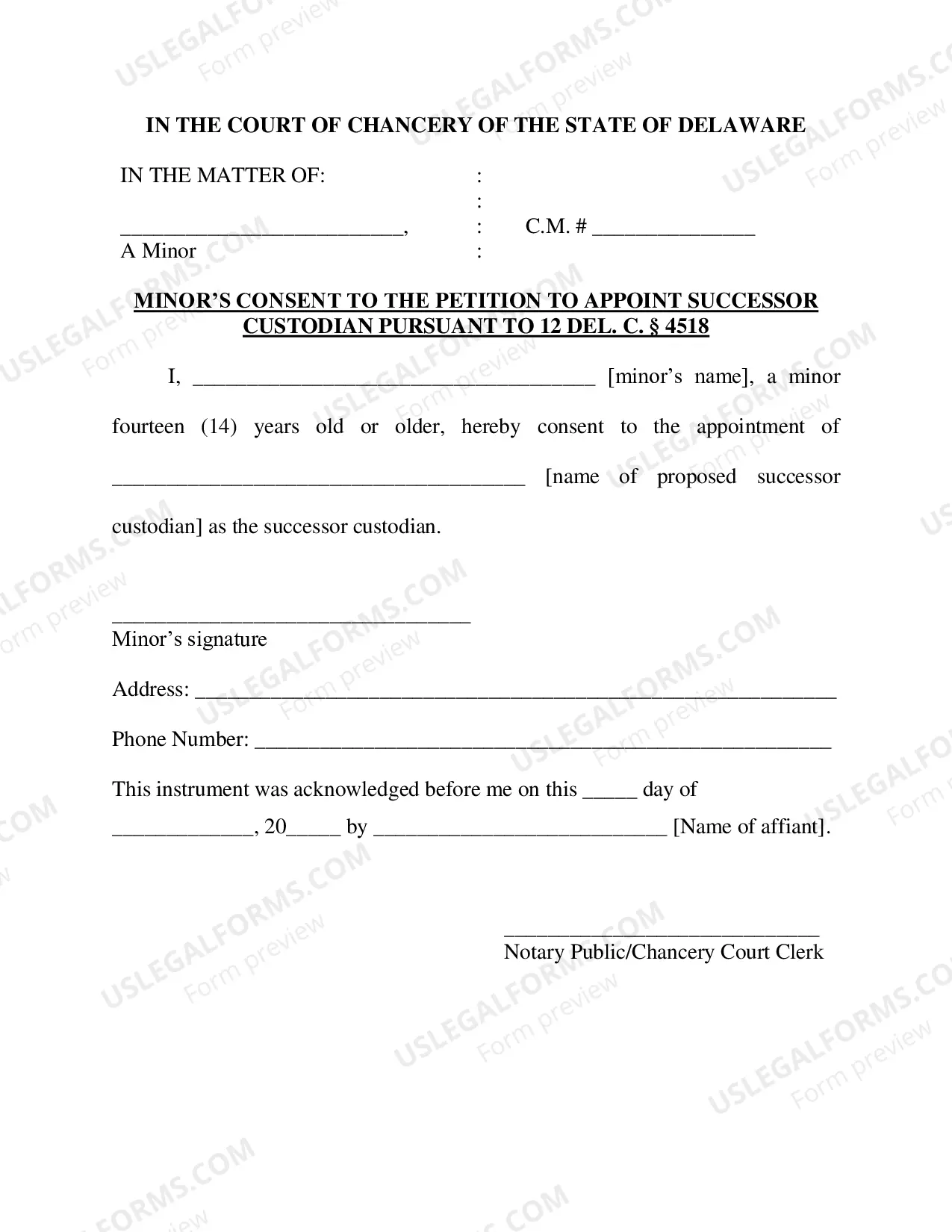 Preview Petition to Appoint Successor Custodian