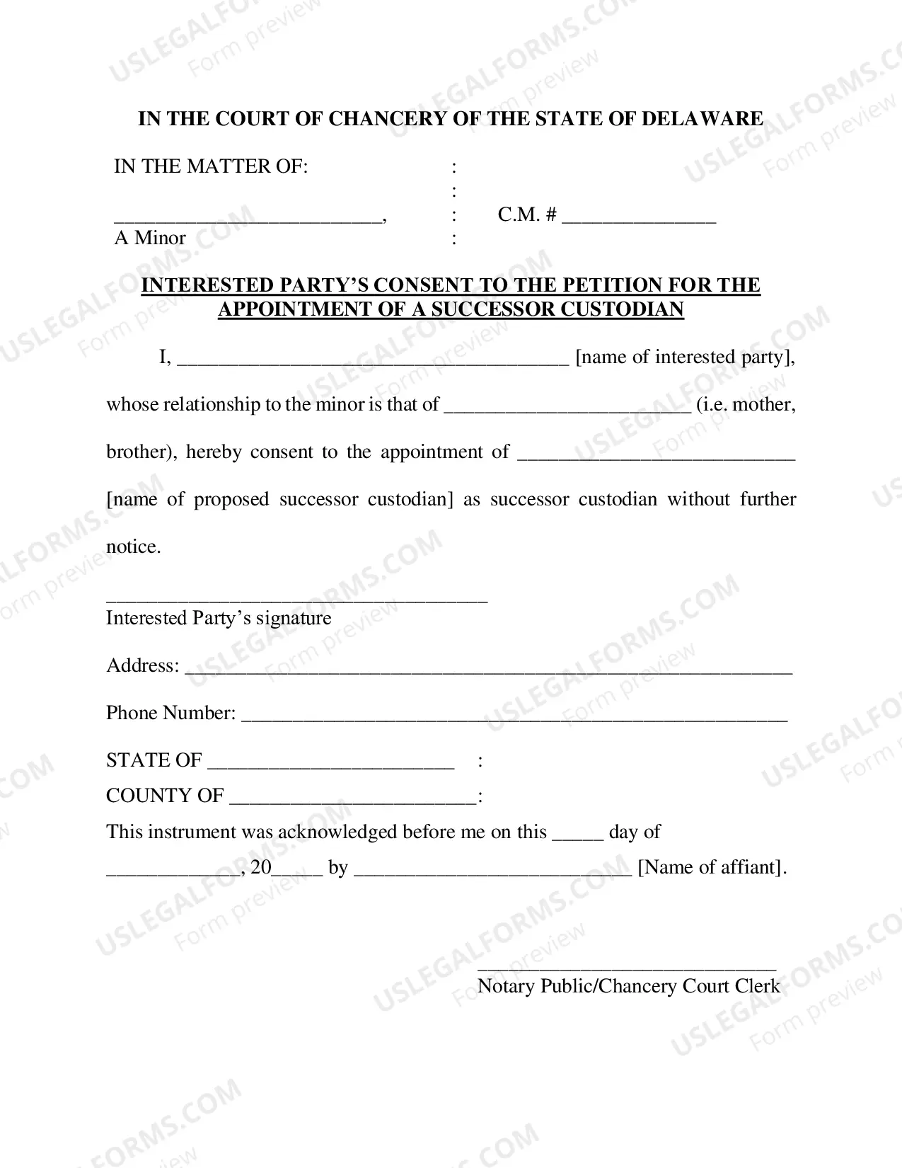Preview Petition to Appoint Successor Custodian