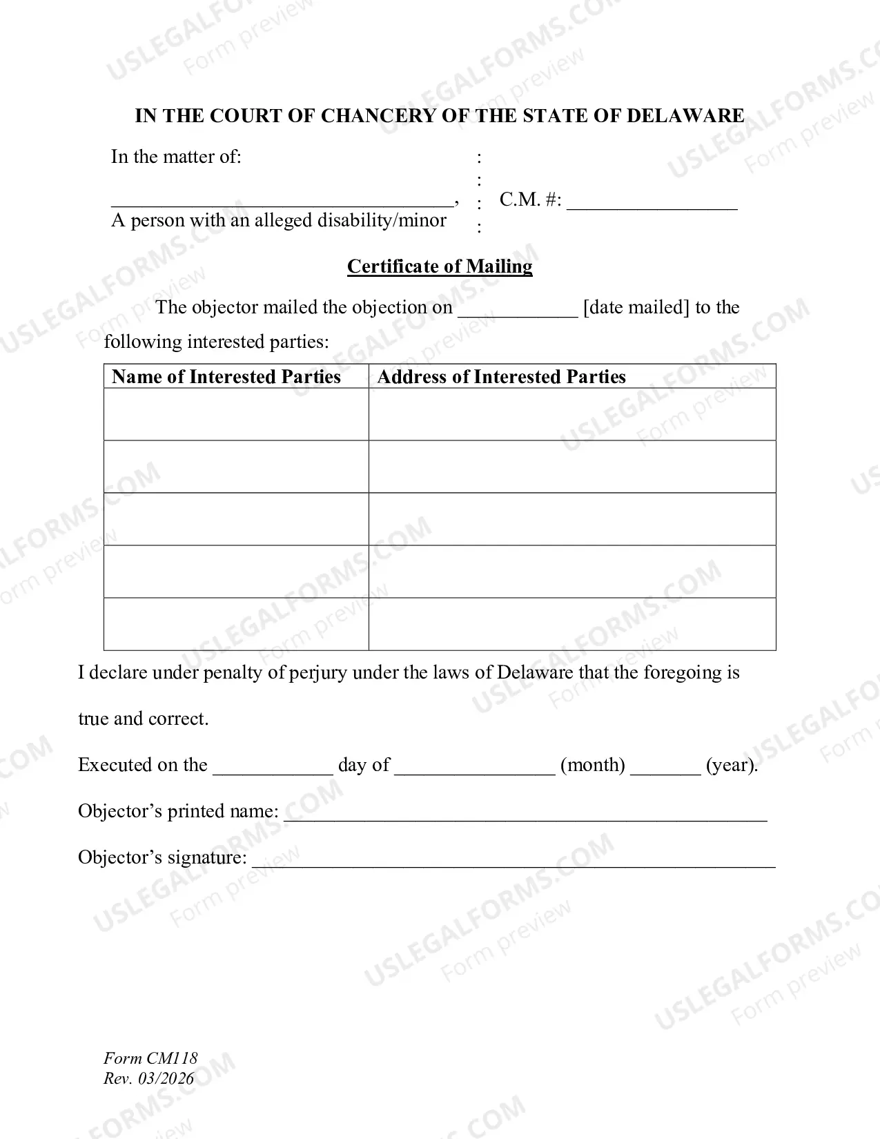 Preview Objection to Guardianship Petition or Motion - Other than a New Case