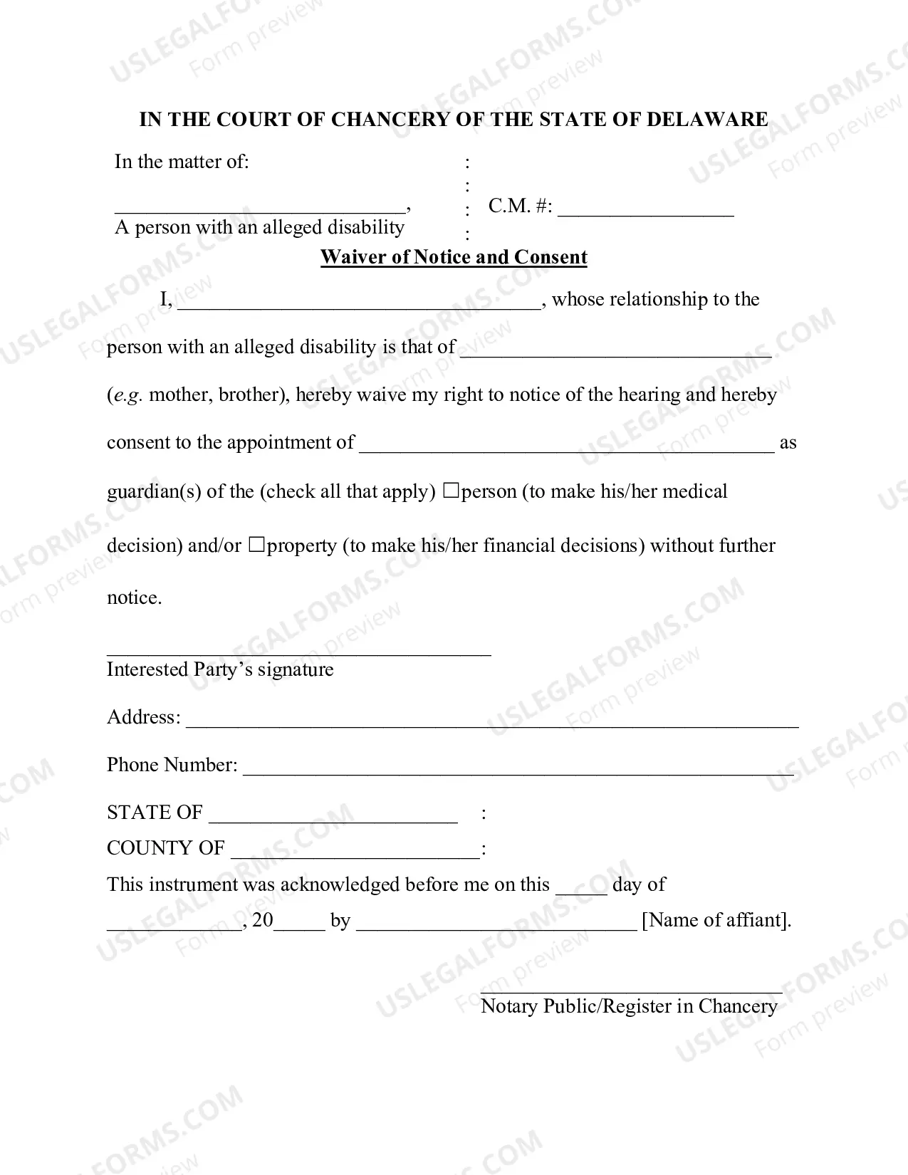 Preview Instruction Packet on Sending Notice after Preliminary Order Signed