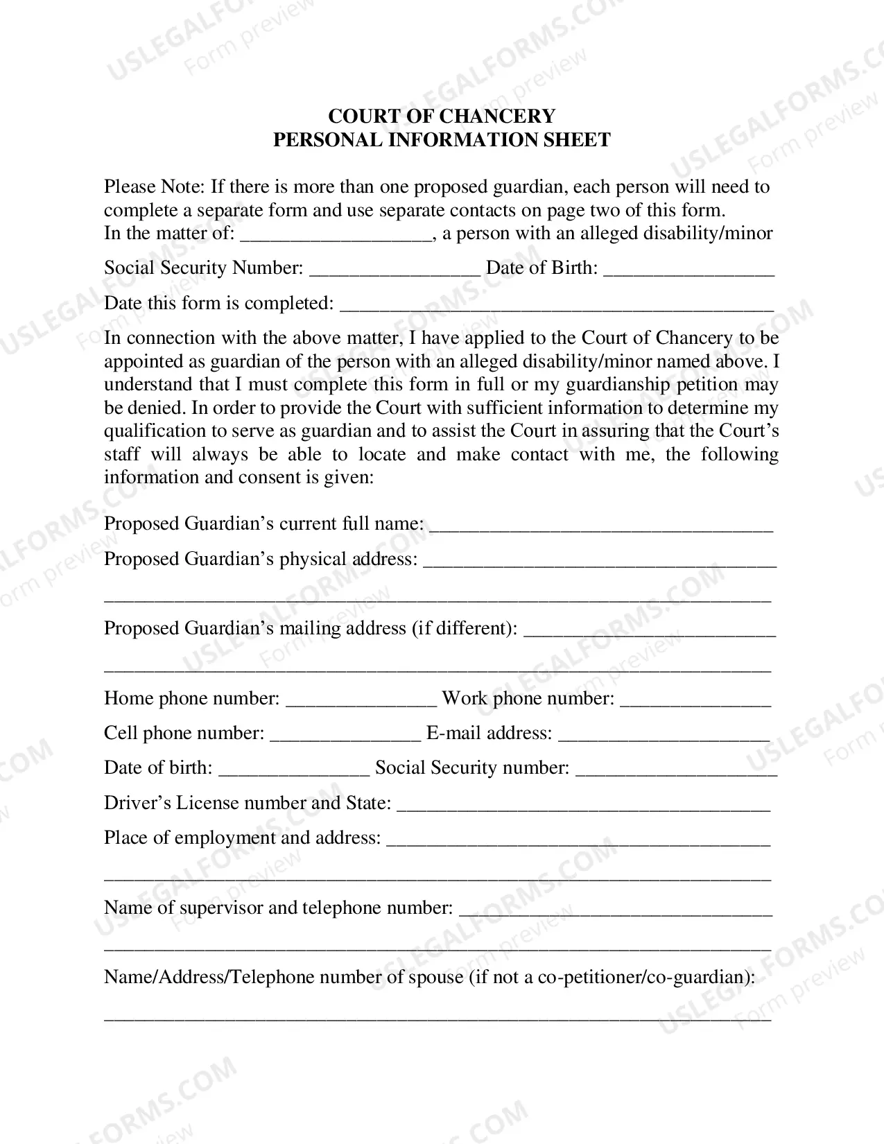 Preview Petition to Remove Guardian and Appoint Successor Guardian