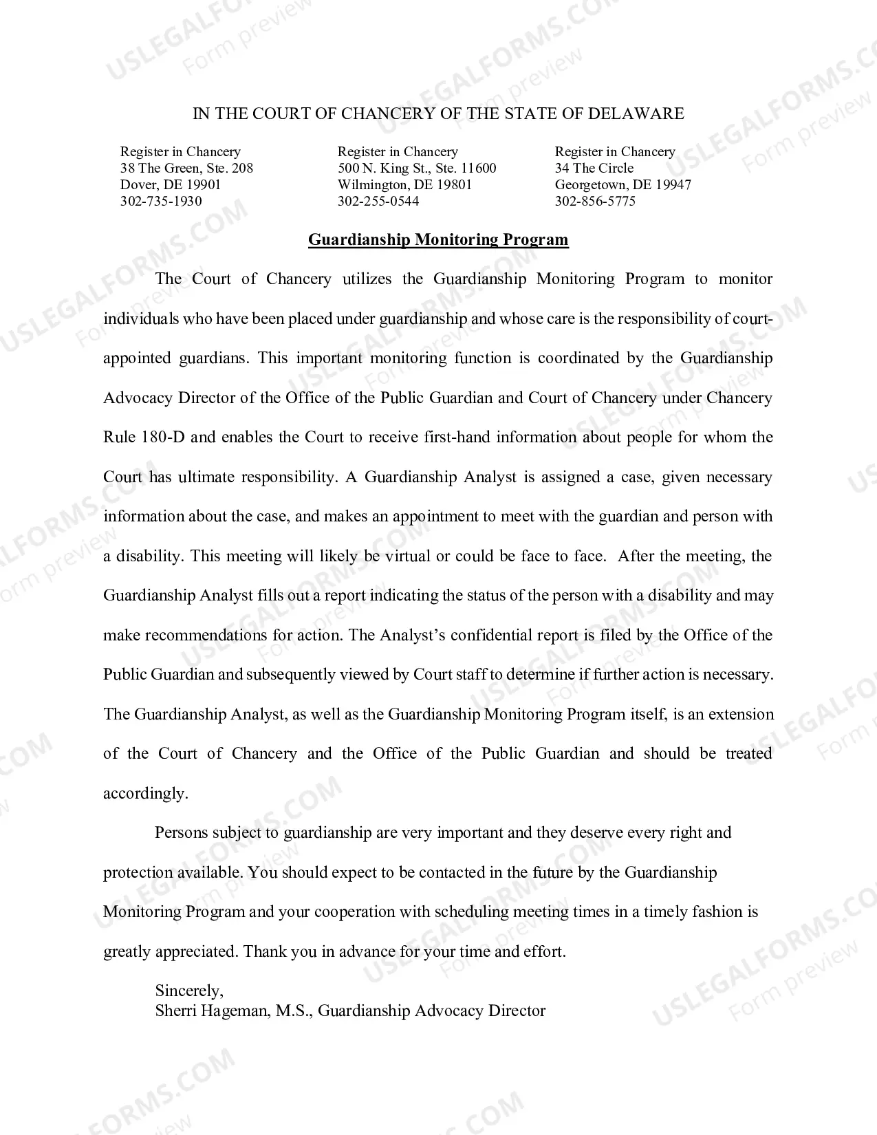 Preview Petition to Transfer Guardianship to the State of Delaware