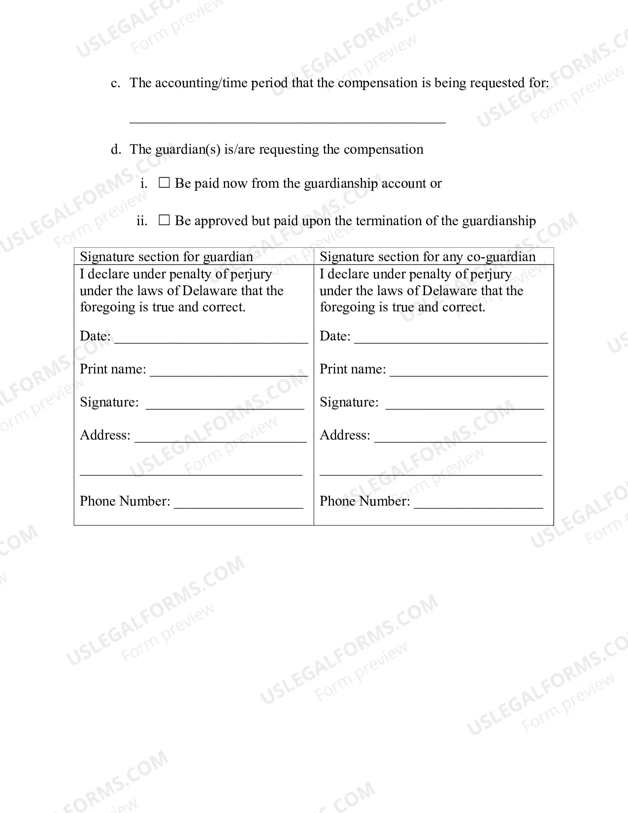 Preview Petition to Expend for Guardian's Compensation - Adult Guardianship Only
