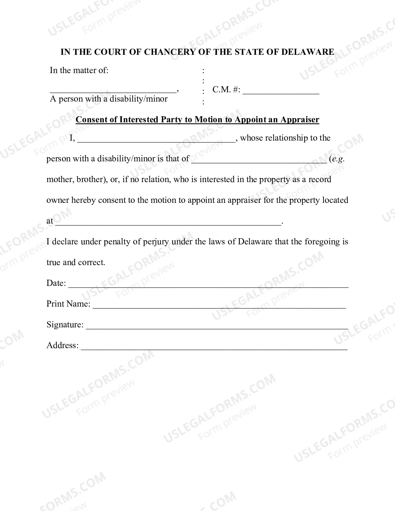 Preview Motion to Appoint Appraiser