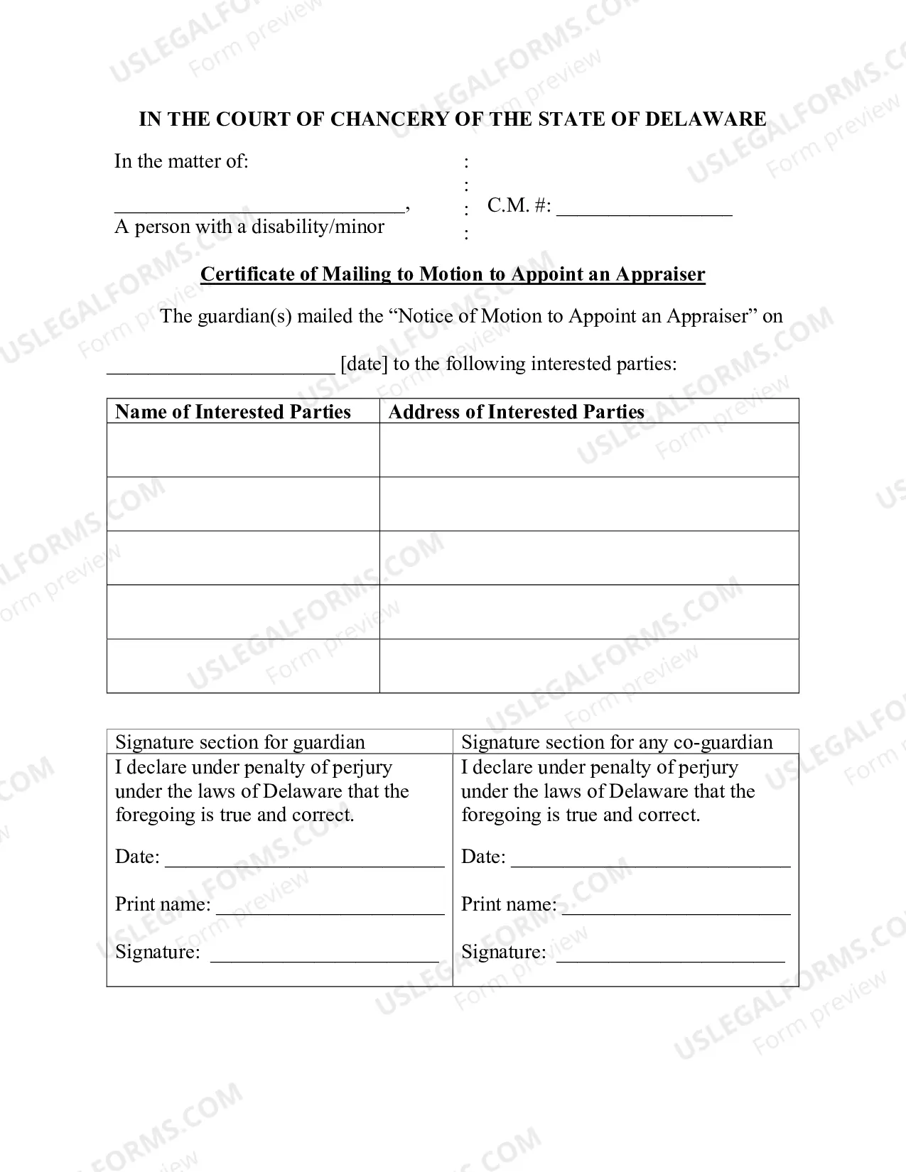 Preview Motion to Appoint Appraiser