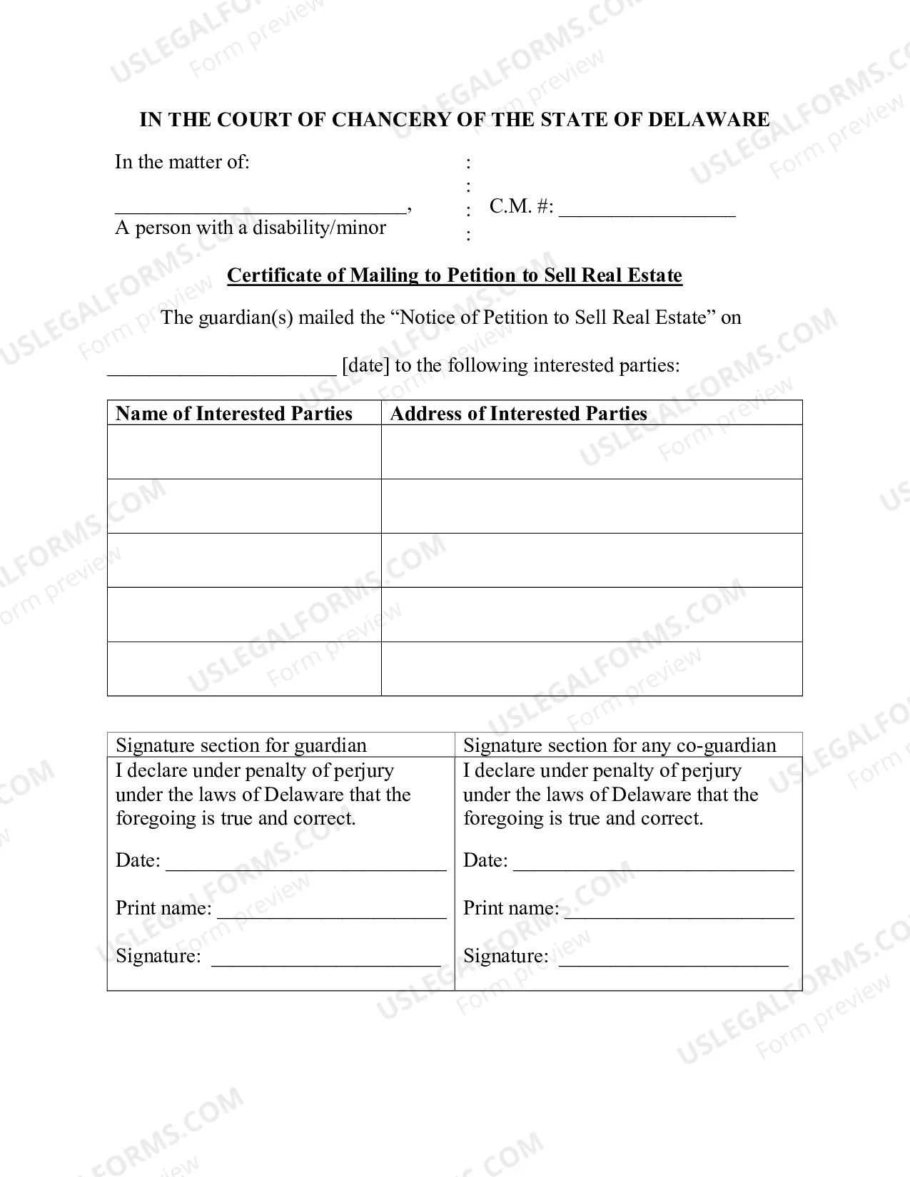 Preview Petition to Sell Real Estate