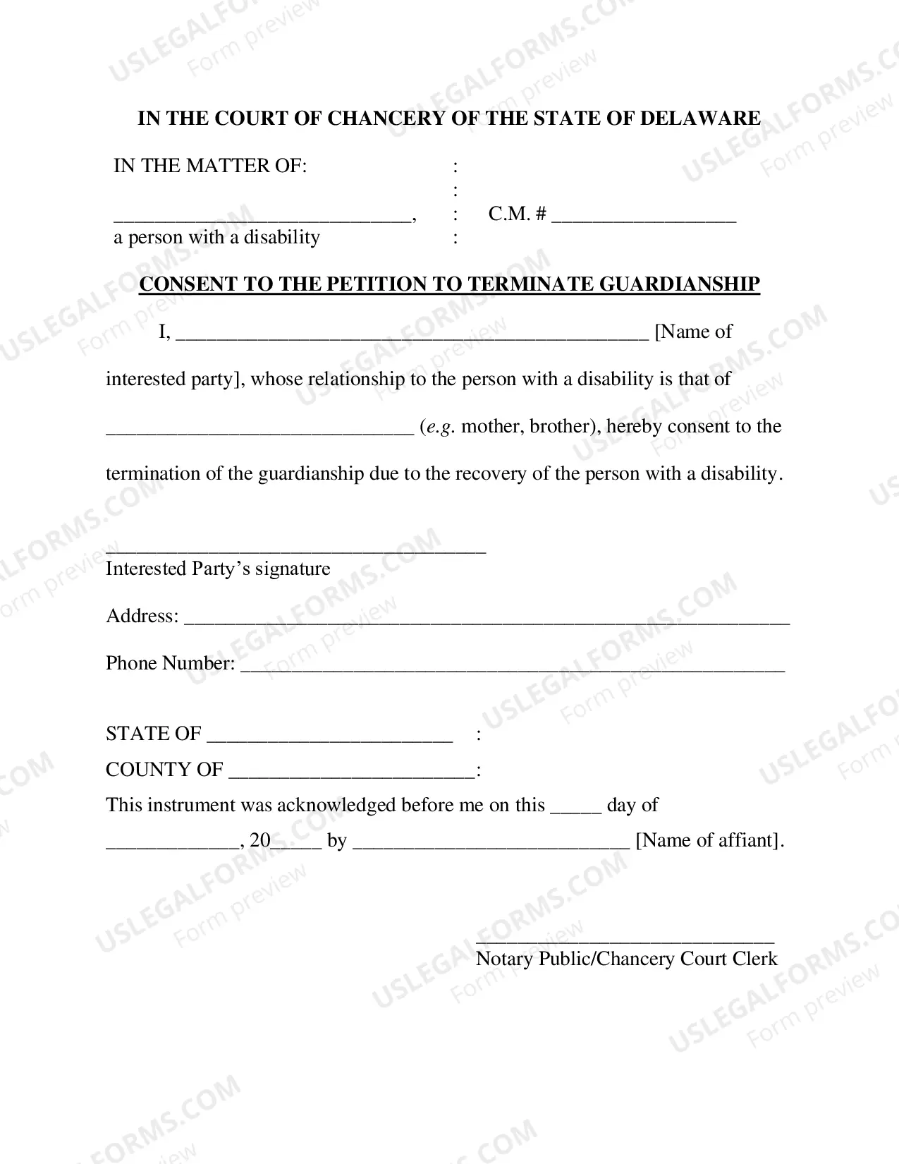 Preview Petition to Terminate Guardianship Due to Recovery