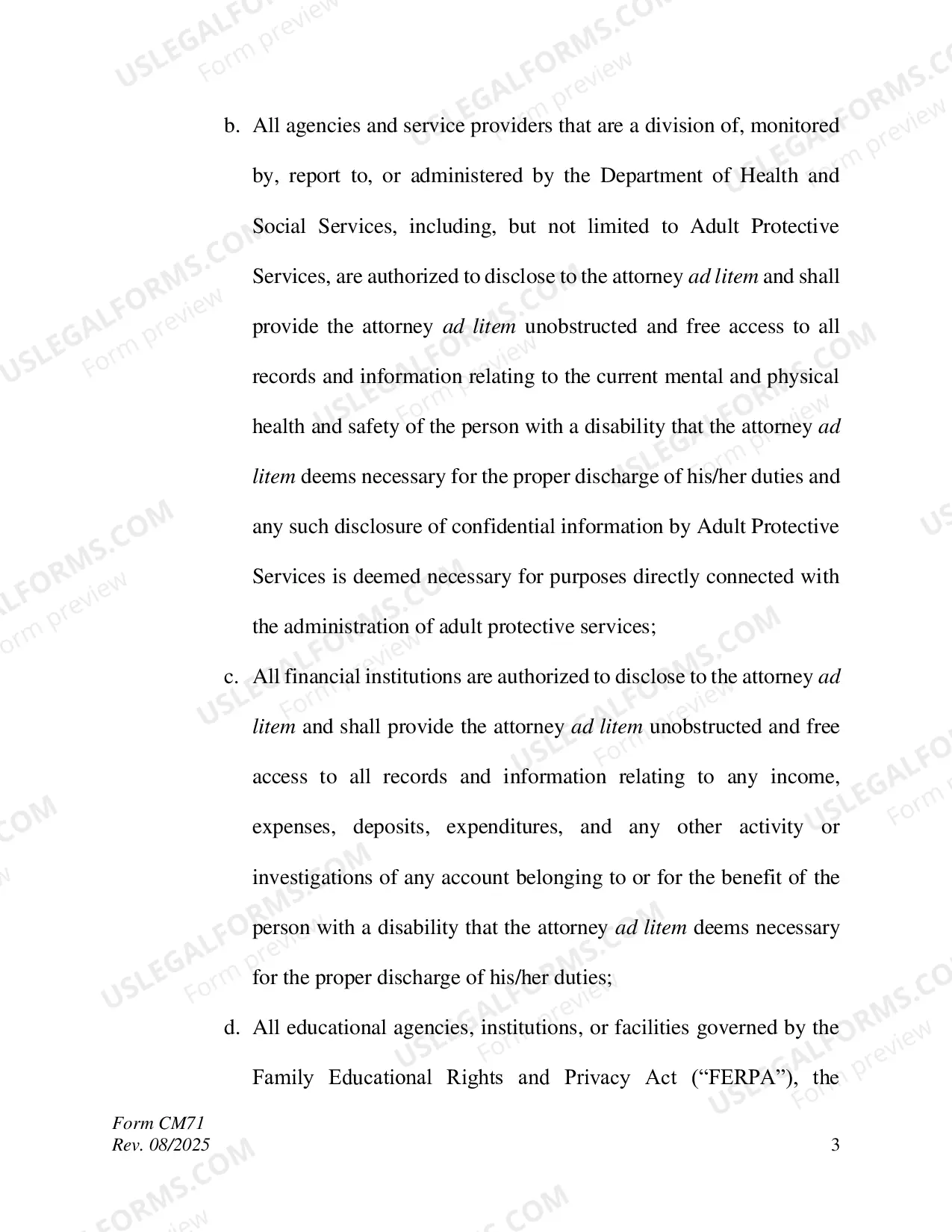 Preview Order to Appoint Attorney Ad Litem for Petition to Terminate Guardianship for Substitute Decision Making