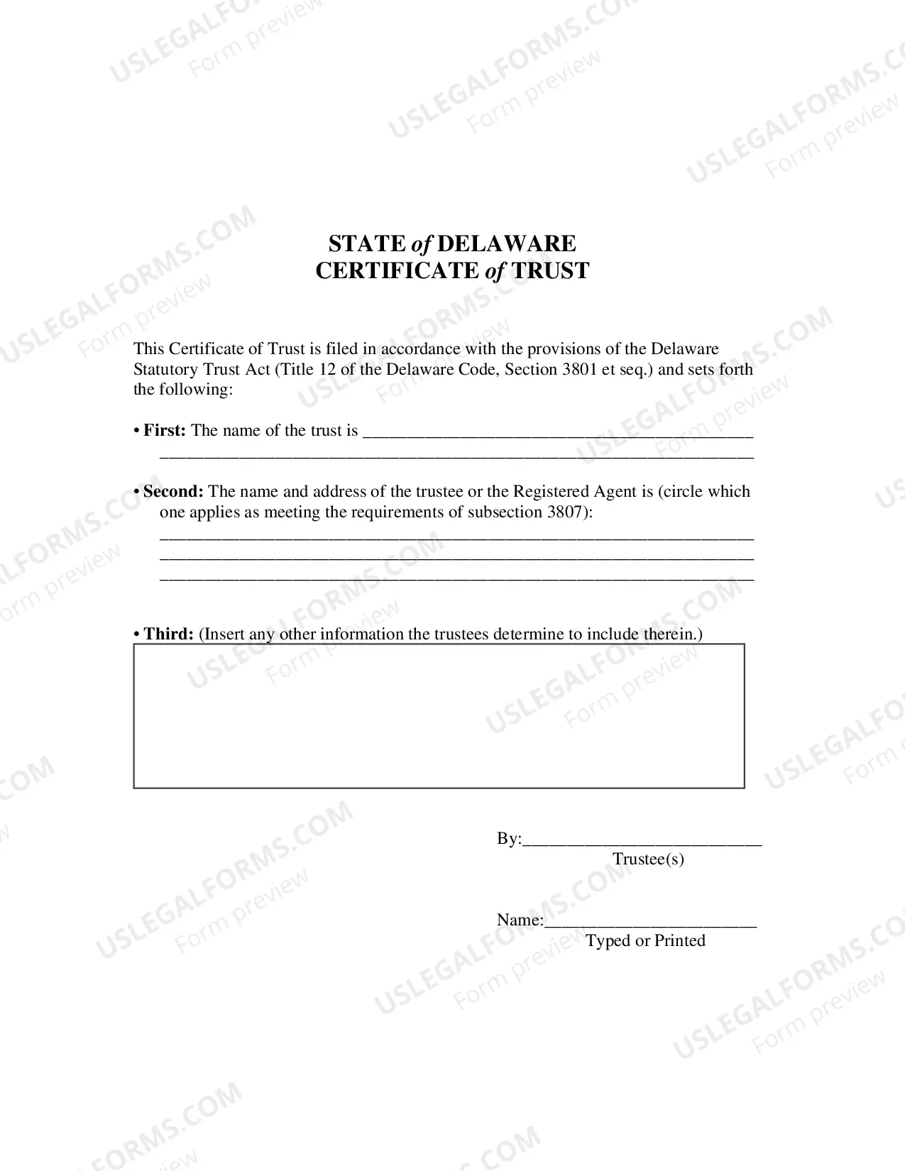 Preview Certificate of Conversion From Limited Liability Partnership To Statutory Trust