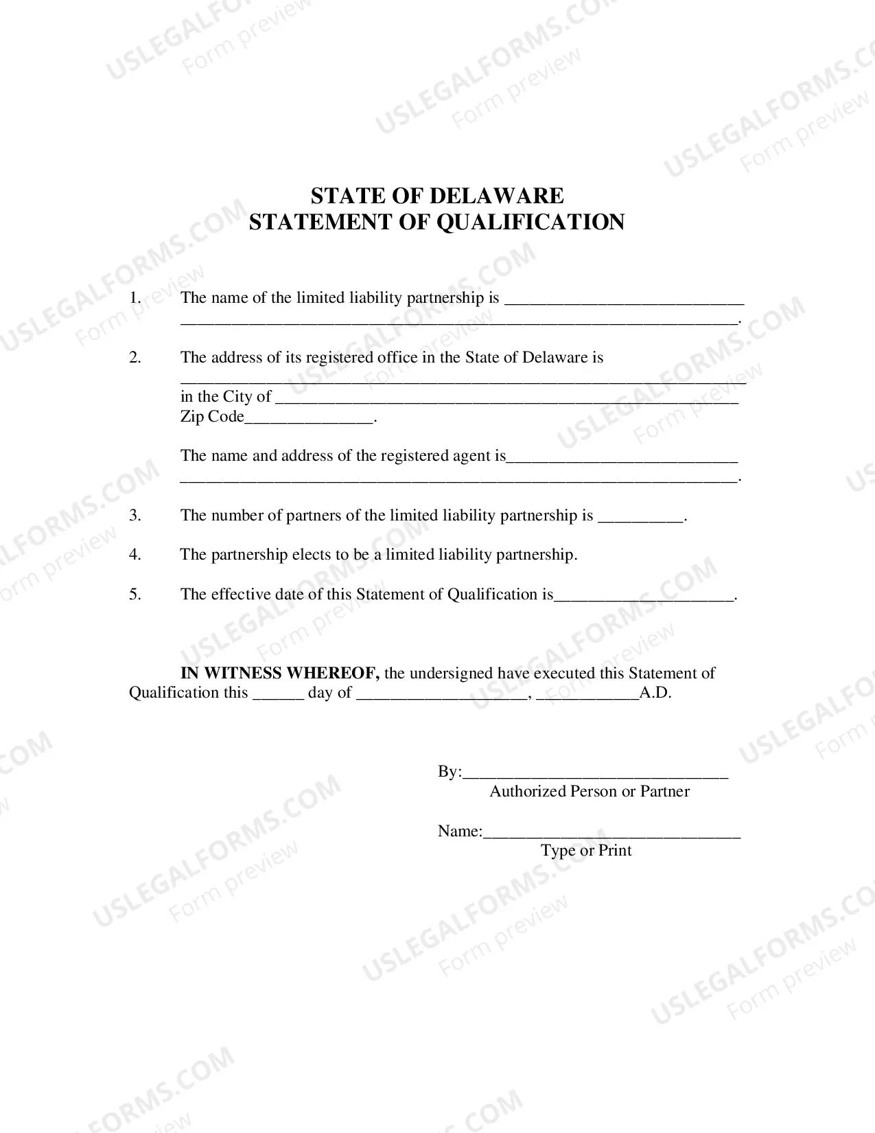 Preview Certificate of Conversion From Non-Delaware Limited Liability Partnership To Delaware Limited Liability Partnership