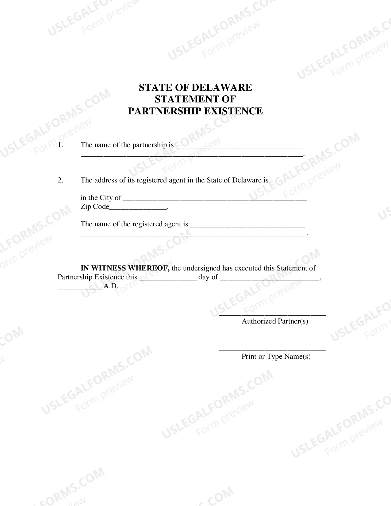 Preview Certificate of Conversion From Non-Delaware Partnership To Delaware Partnership