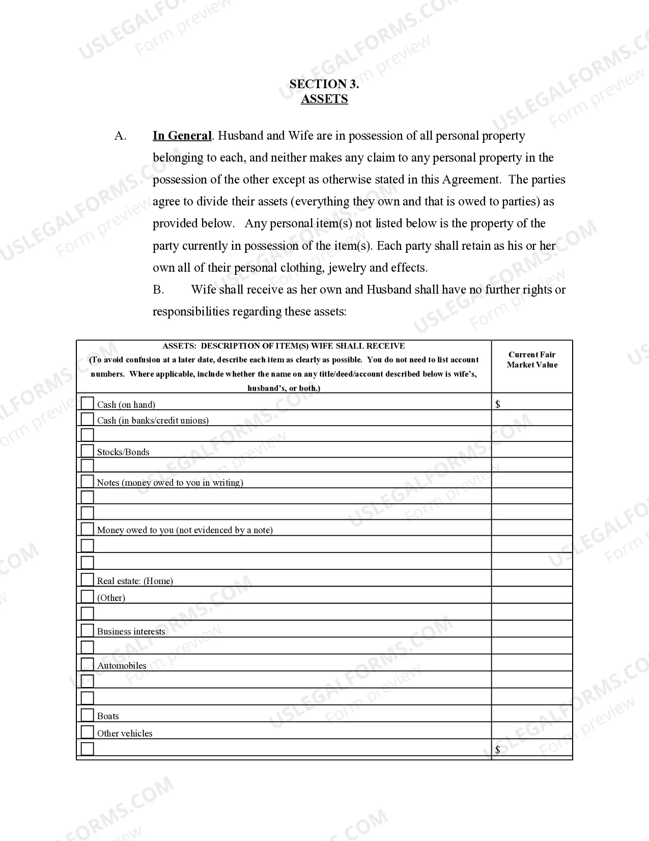 Preview Marital Legal Separation and Property Settlement Agreement Minor Children Parties May have Joint Property or Debts effective Immediately