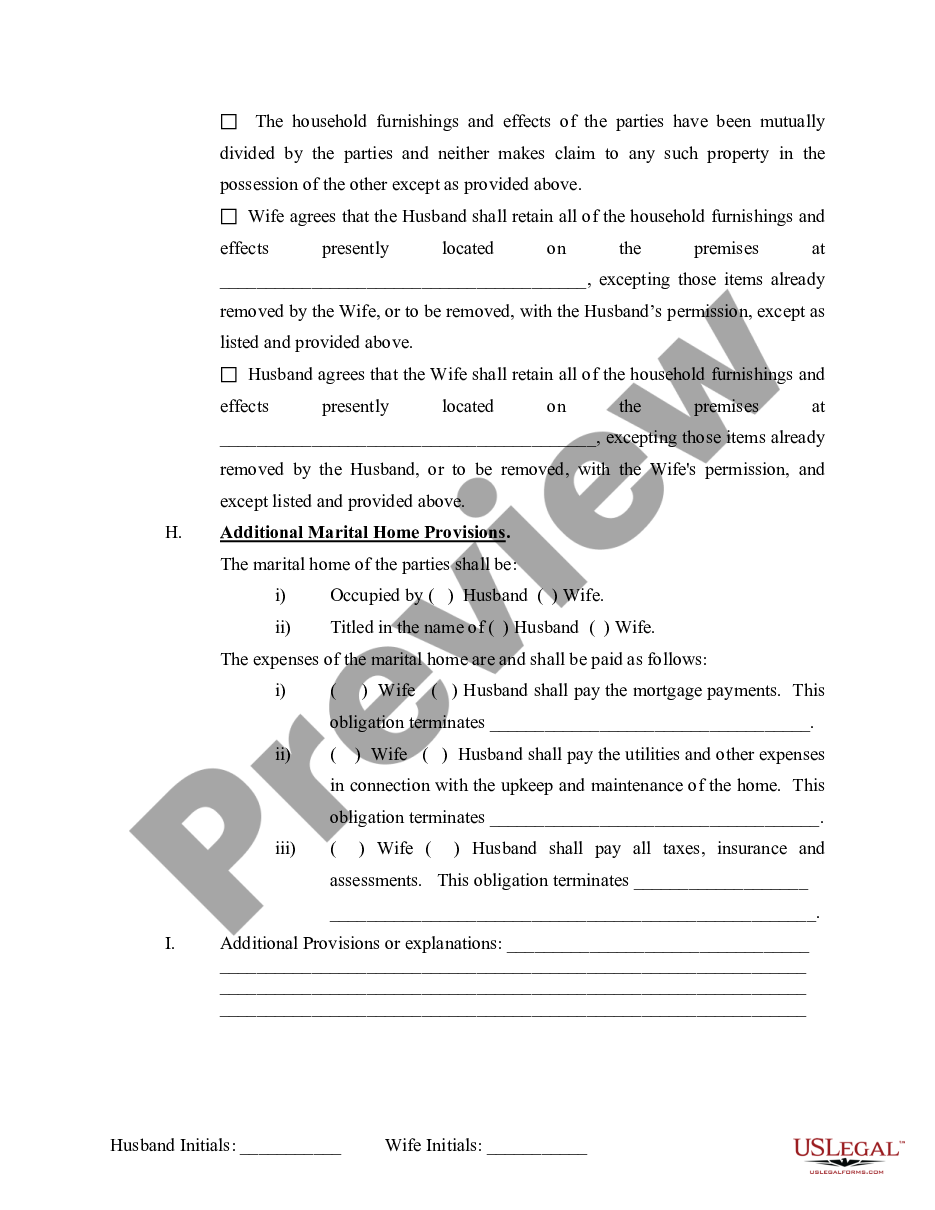 page 7 Marital Legal Separation and Property Settlement Agreement Adult Children Parties May have Joint Property or Debts effective Immediately preview