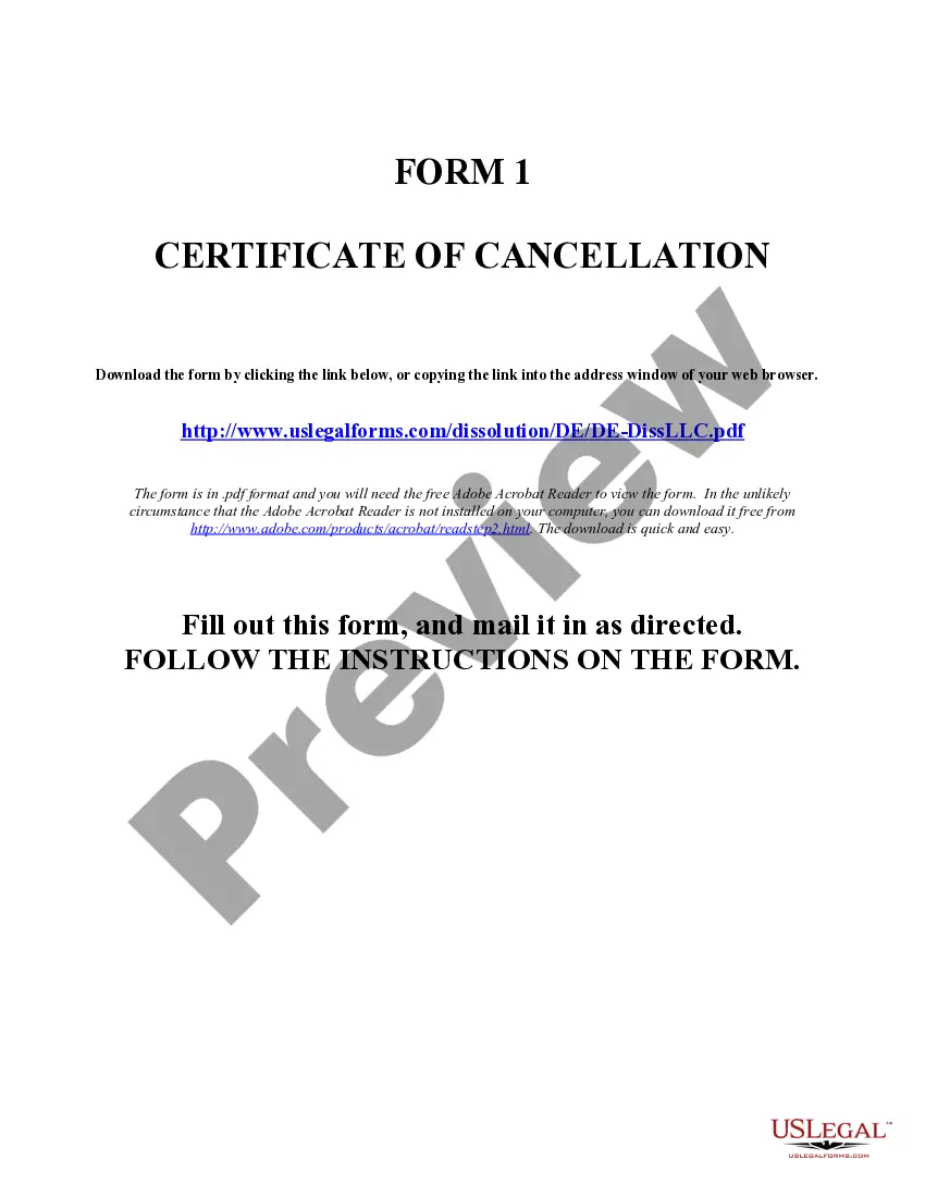 Get Delaware Dissolution Package to Dissolve Limited Liability Company LLC Preview Delaware Dissolution Package to Dissolve Limited Liability Company LLC