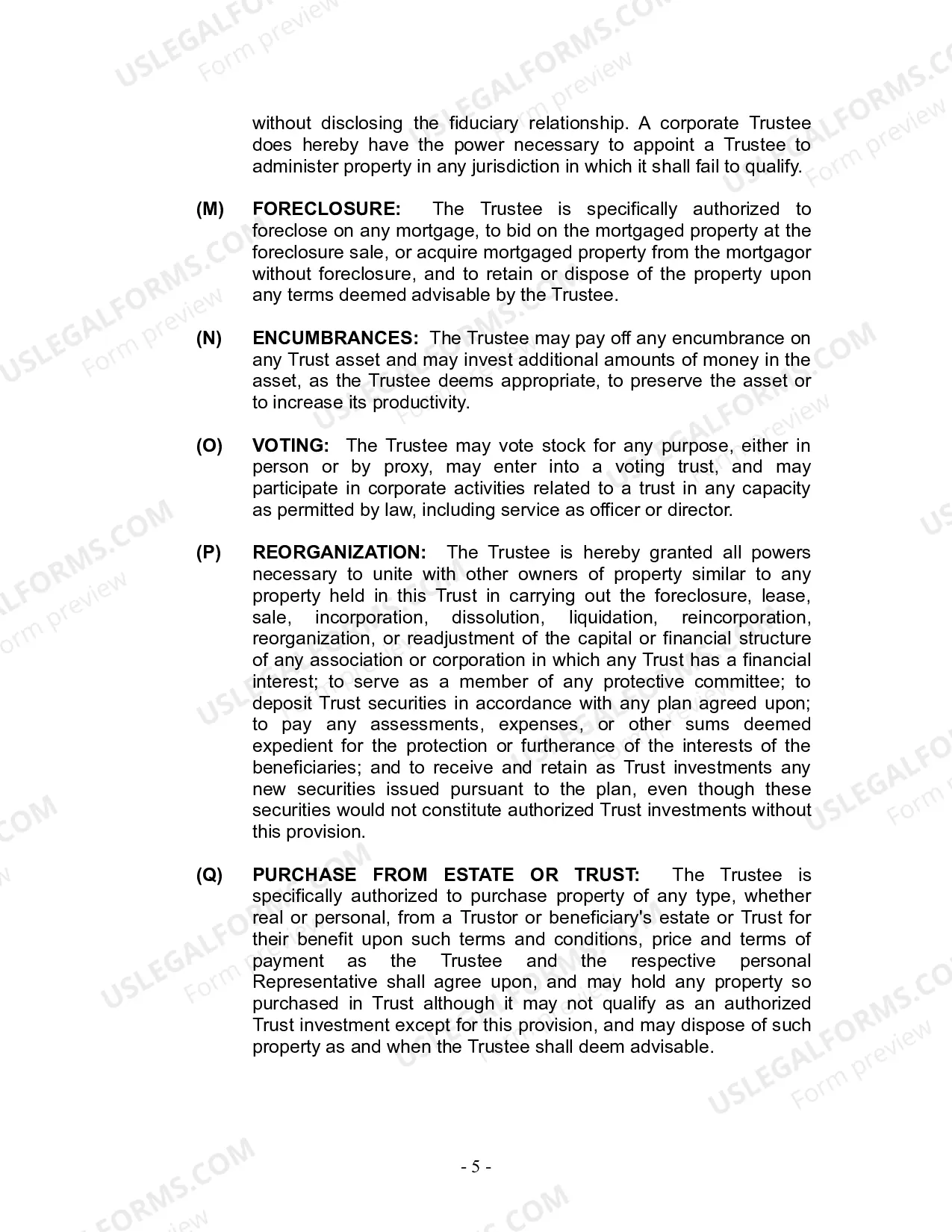 Preview Revocable Living Trust for Husband and Wife with No Children
