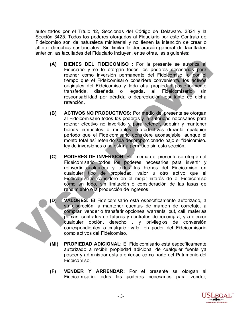 Preview Fideicomiso en vida para una persona soltera, divorciada o viuda o viudo sin hijos