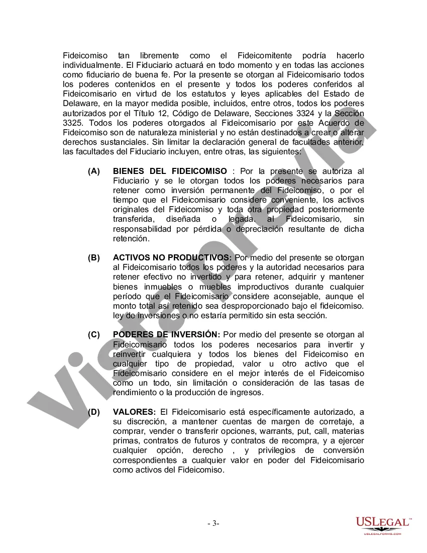 Preview Fideicomiso en vida para persona soltera, divorciada o viuda o viuda con hijos