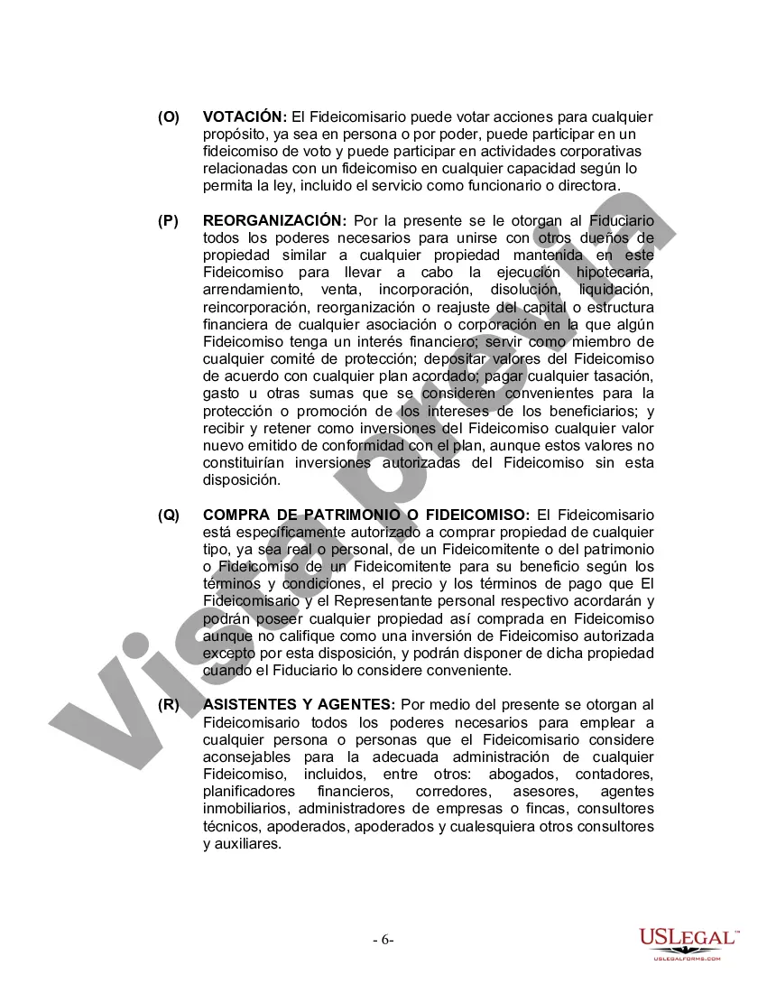 Preview Fideicomiso en vida para persona soltera, divorciada o viuda o viuda con hijos