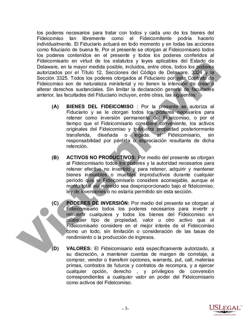Preview Fideicomiso en vida para esposo y esposa con un hijo