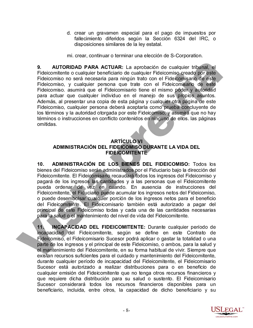 Preview Fideicomiso en vida para esposo y esposa con hijos menores o adultos