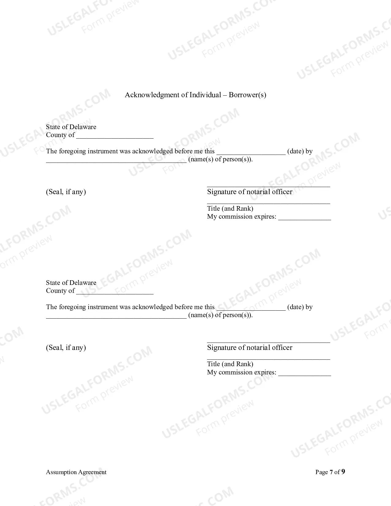 Preview Assumption Agreement of Mortgage and Release of Original Mortgagors