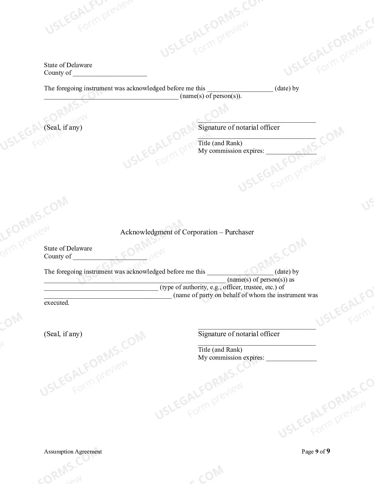 Preview Assumption Agreement of Mortgage and Release of Original Mortgagors