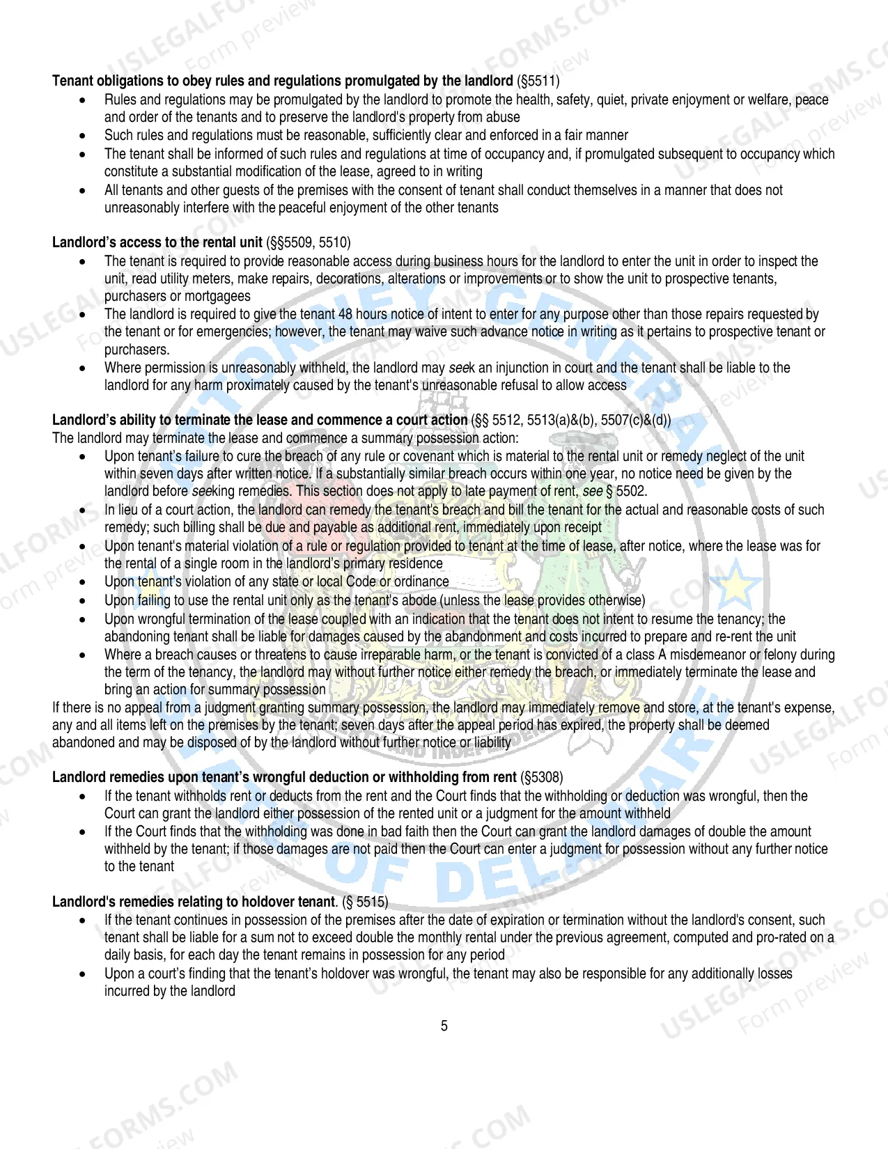 Preview Landlord and Tenant Summary Possession (Eviction) Booklet