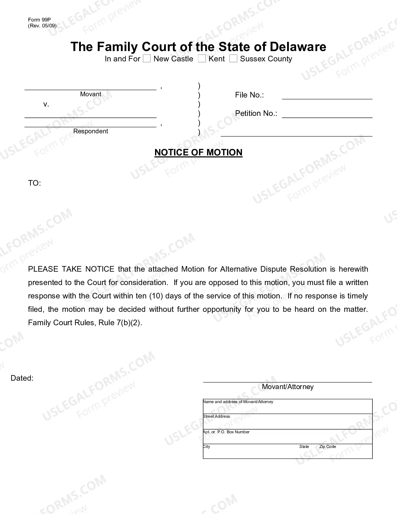 Preview ADR Motion Packet
