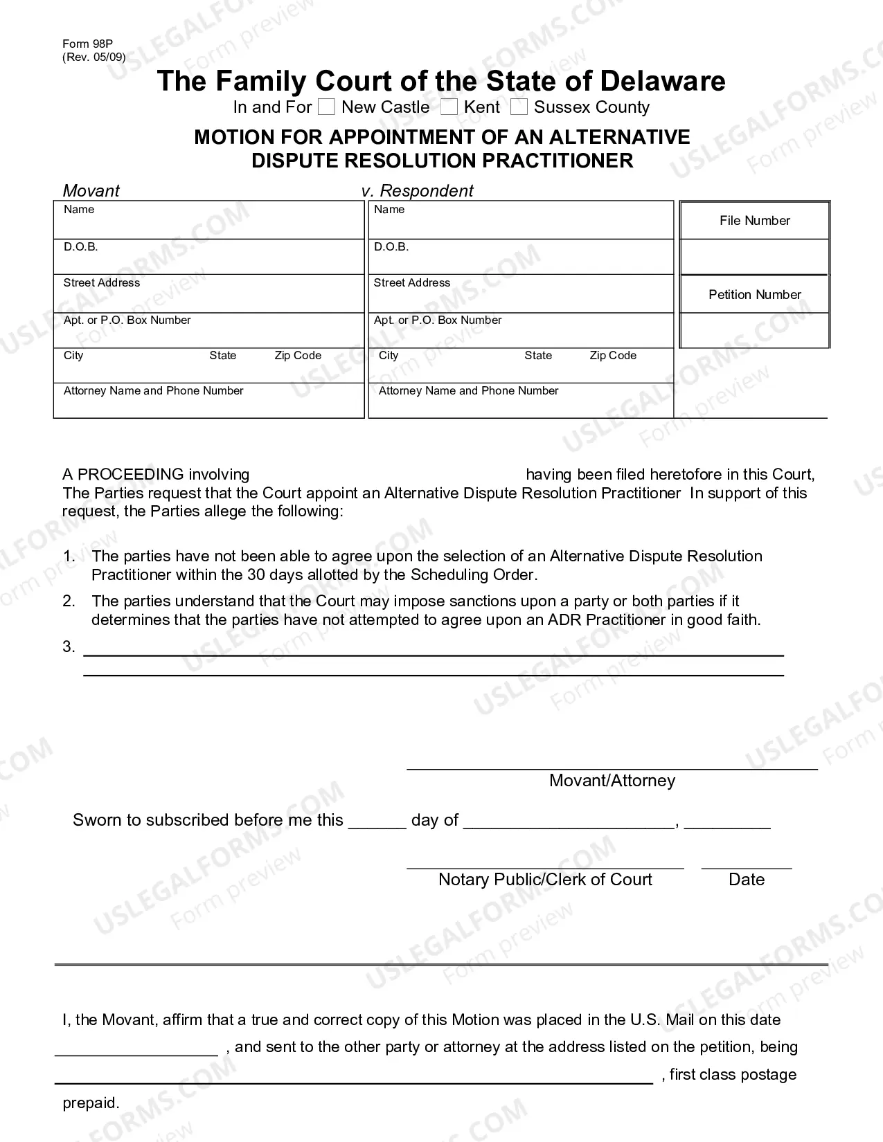 Preview ADR Practitioner Motion Packet
