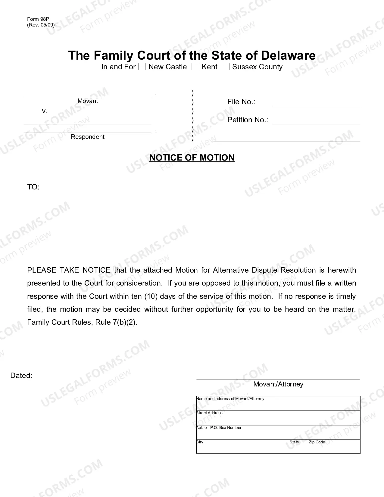 Preview ADR Practitioner Motion Packet