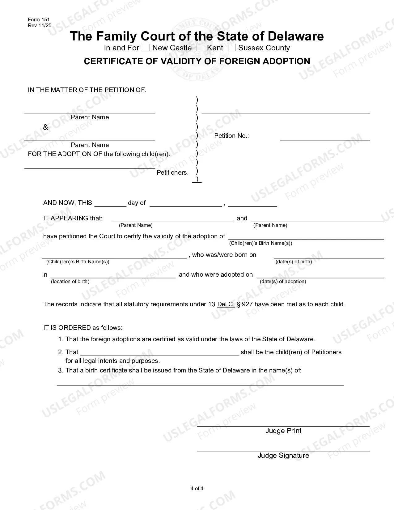 Preview Petition for Foreign Adoption