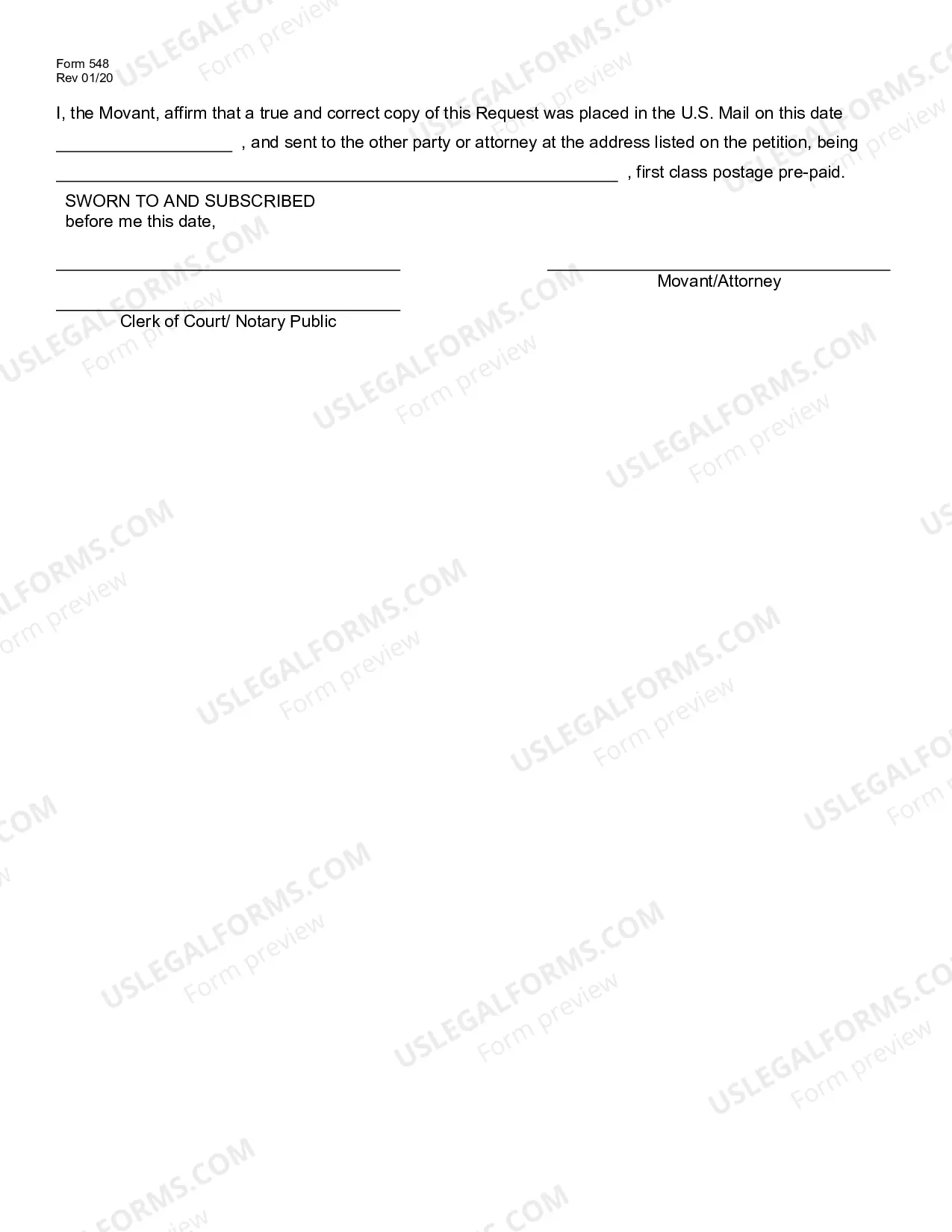 Preview Request for Continuance of Mediation