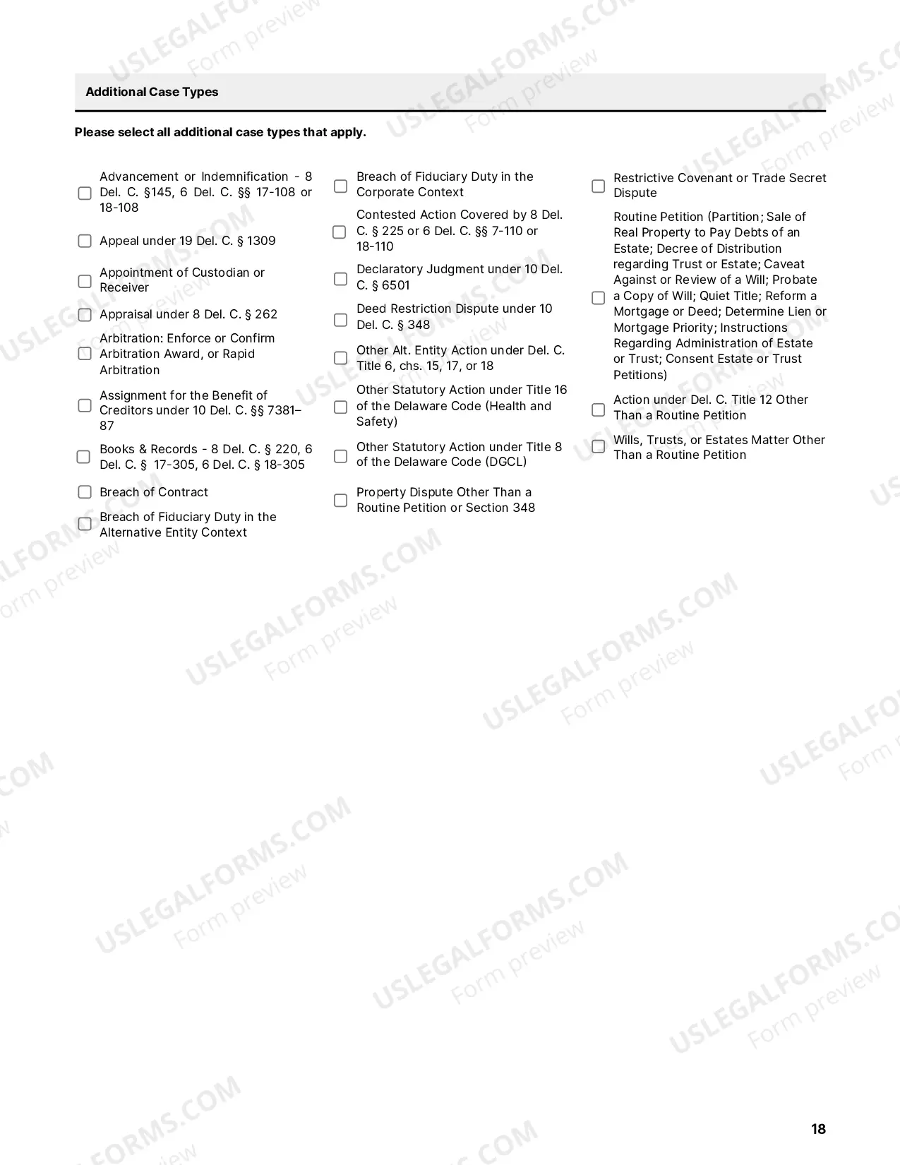 Preview Supplemental Information Form