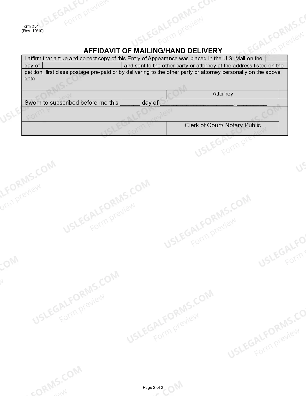 Preview Entry of Appearance
