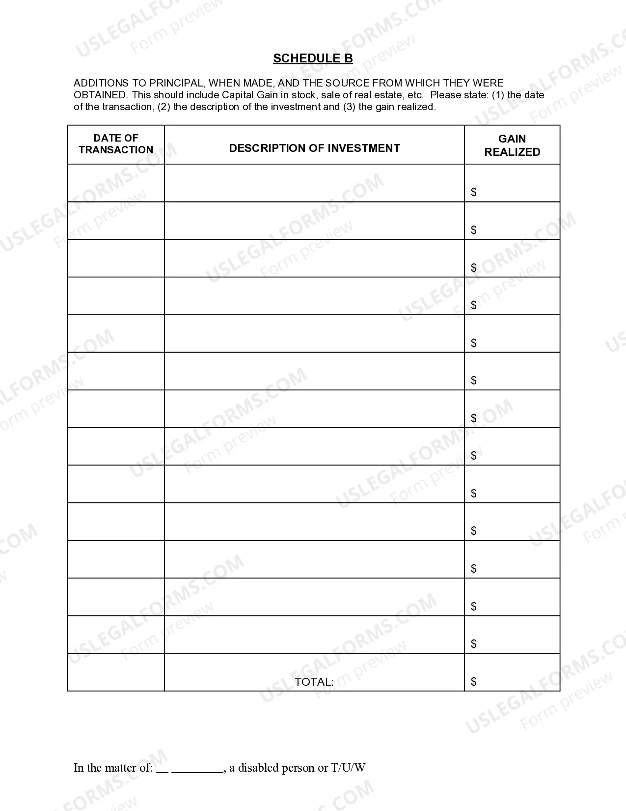 Preview Guardianship Accounting Packet - Fill-in Form