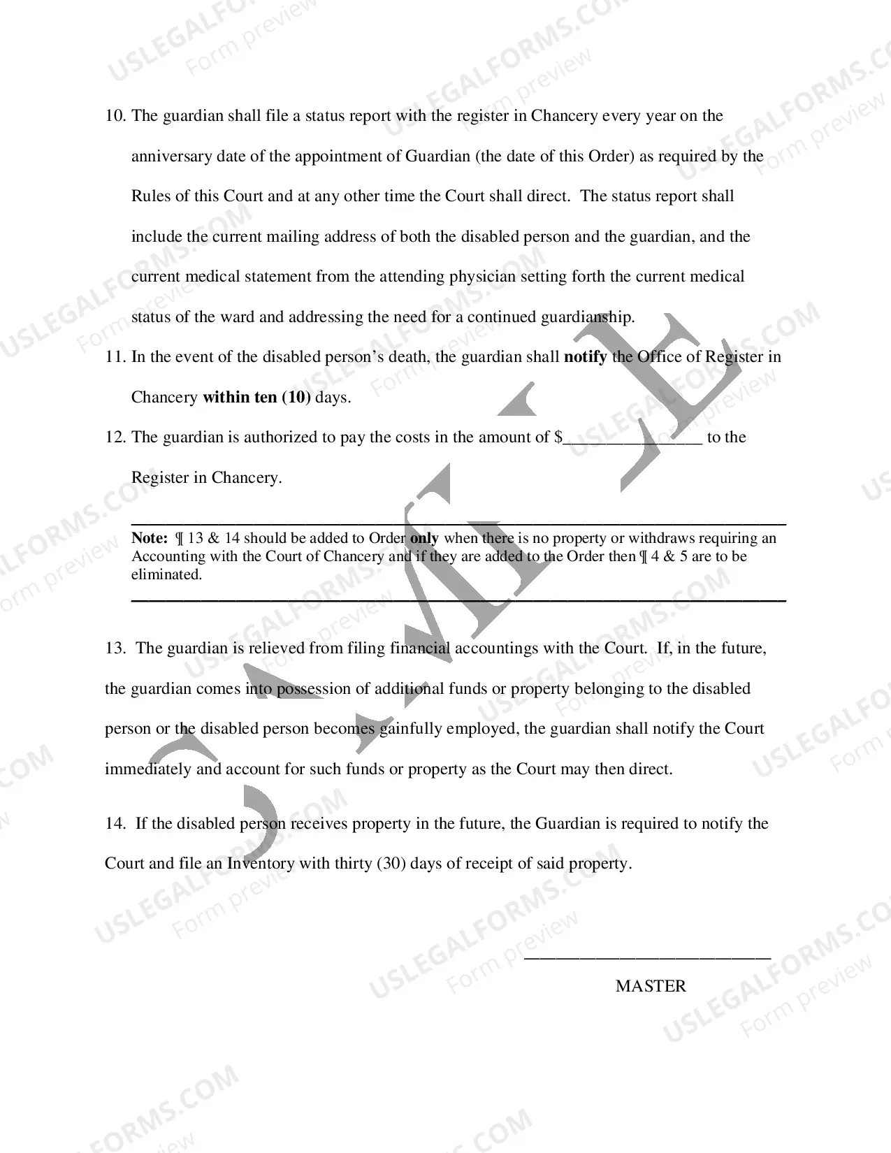 Preview Order Transferring Foreign Guardianship - SAMPLE ONLY