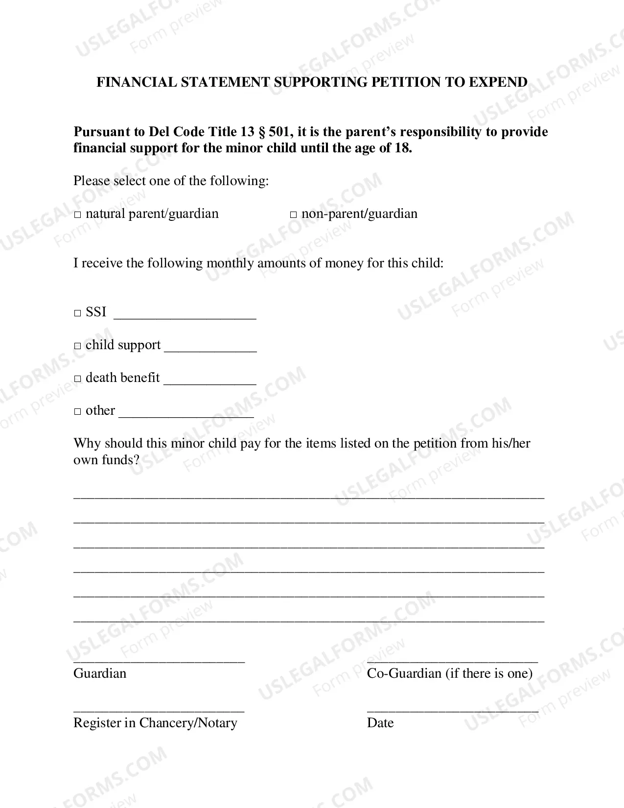 Preview Pro Se Petition To Expend Minor
