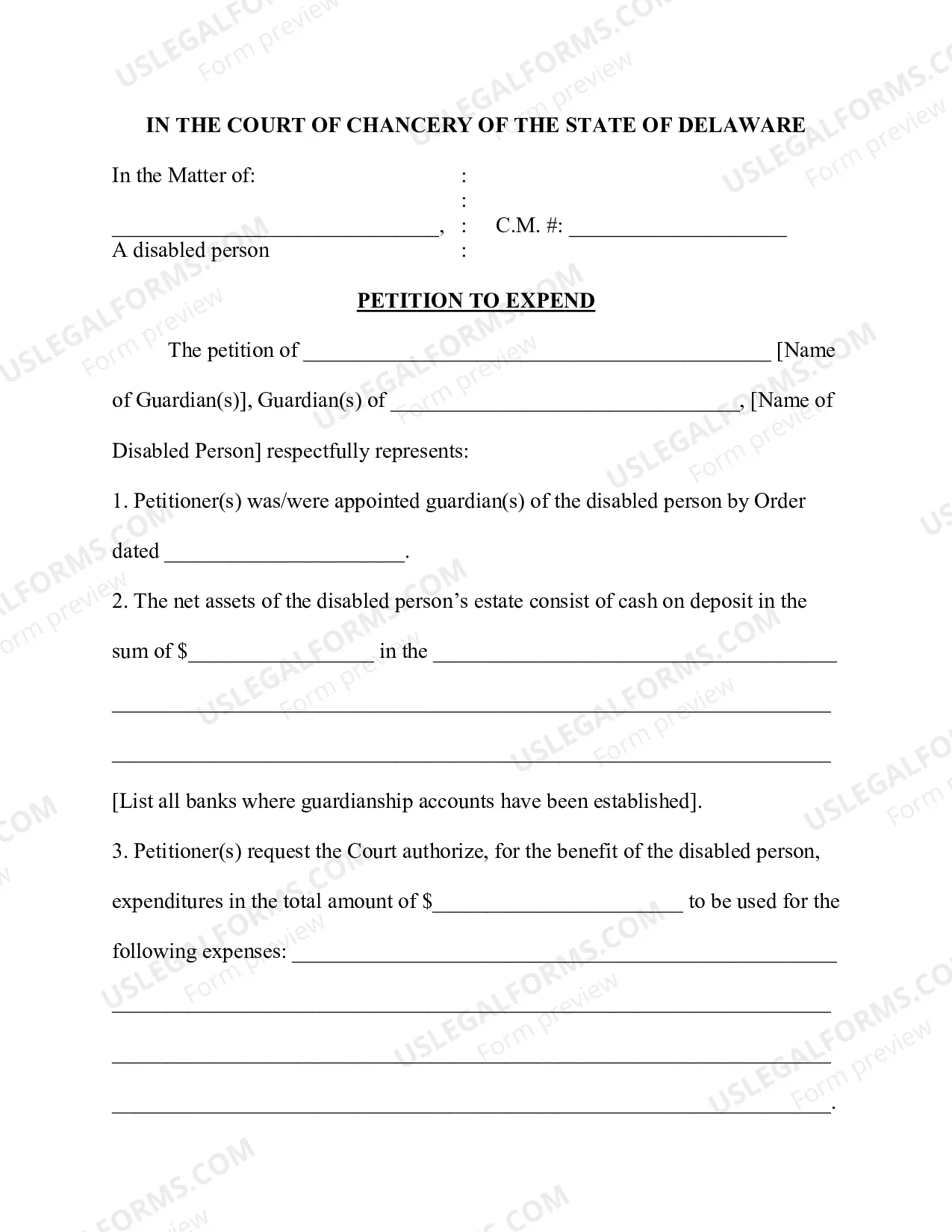 Preview Pro Se Petition To Expend For A Disabled Person