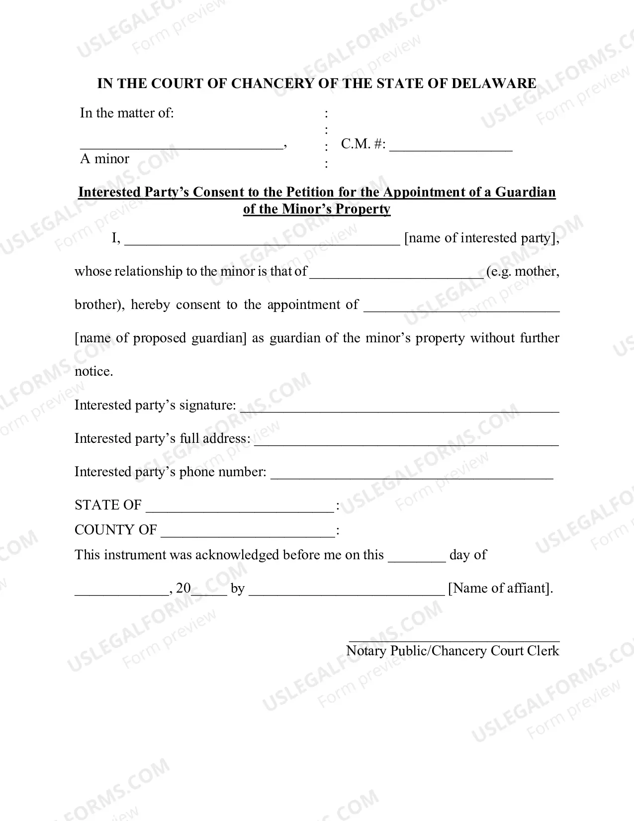 Preview Petition For The Appointment of (A Limited) Guardian(s) of A Minors Property