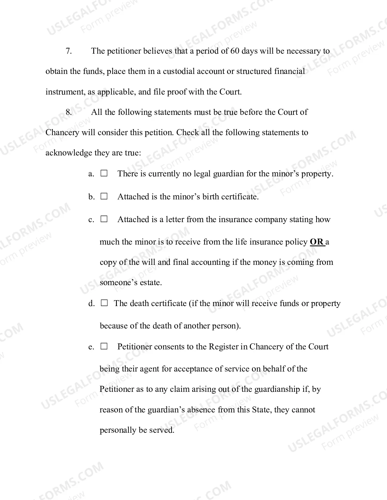Preview Petition For The Appointment of (A Limited) Guardian(s) of A Minors Property