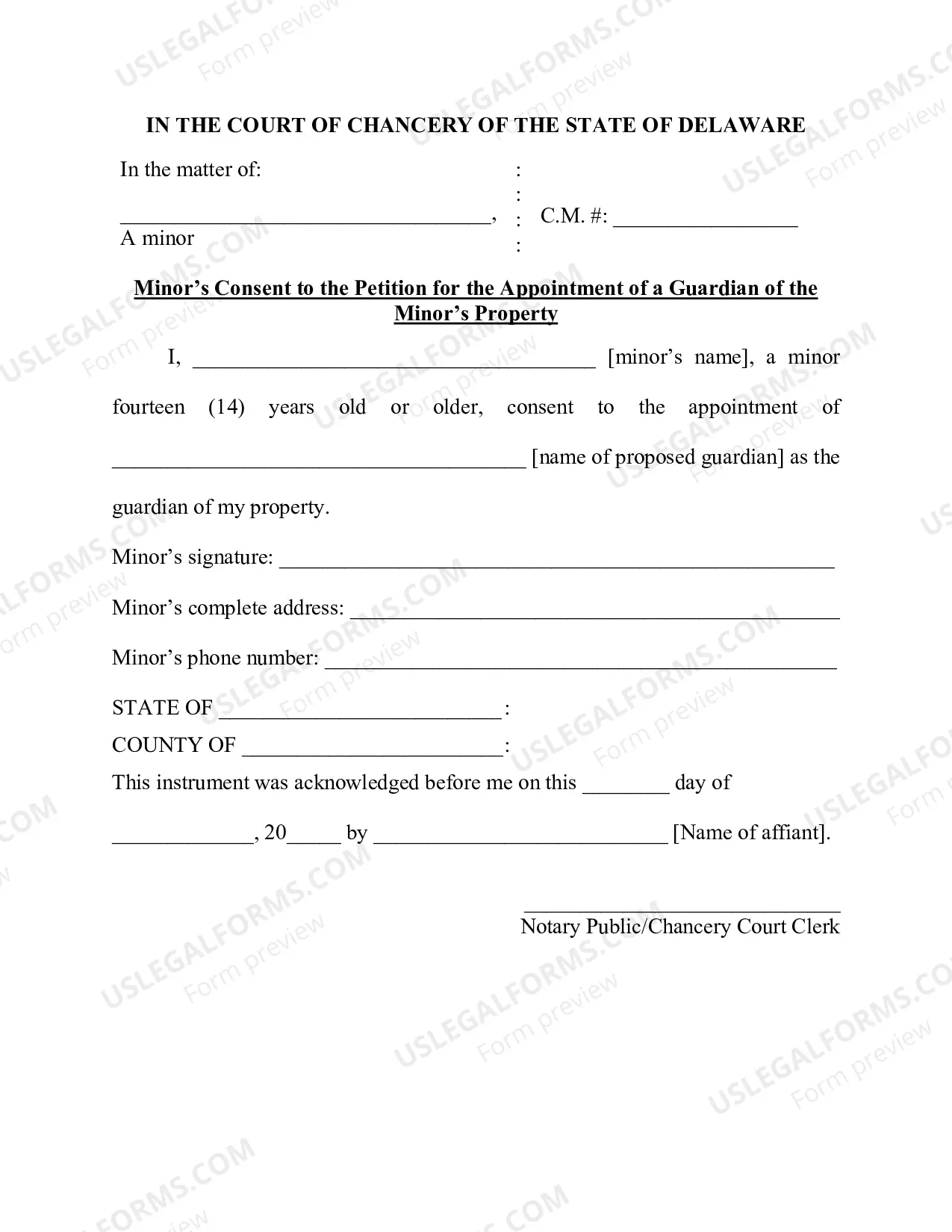 Preview Petition For The Appointment of (A Limited) Guardian(s) of A Minors Property