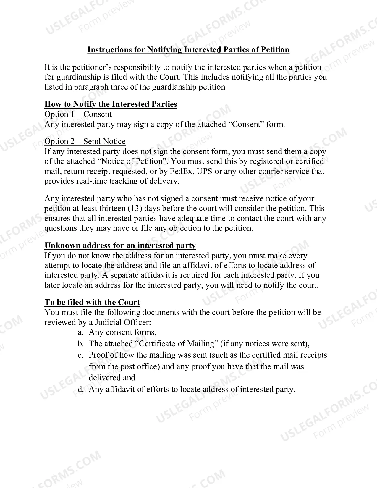 Preview Petition For The Appointment of (A Limited) Guardian(s) of A Minors Property