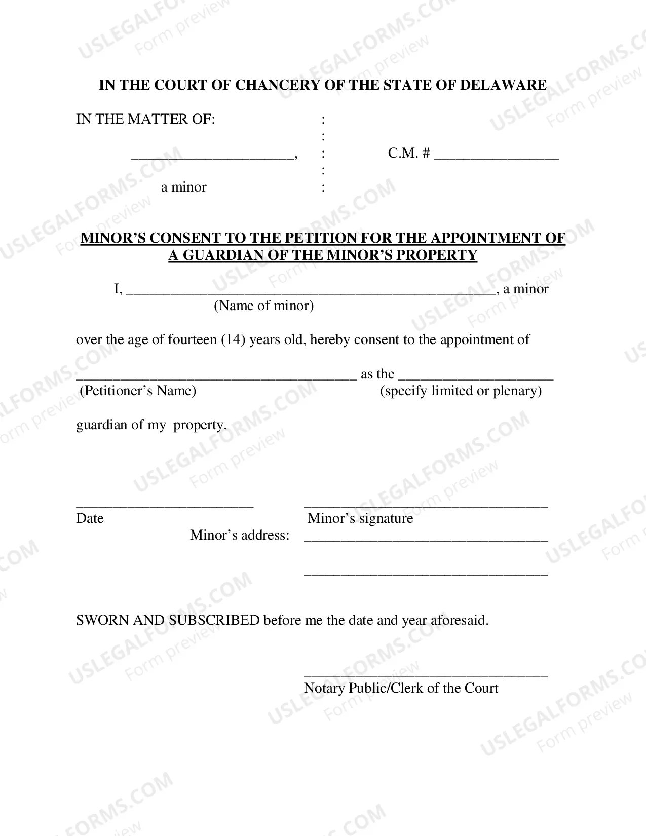 Preview Minors Limited Guardianship Petition