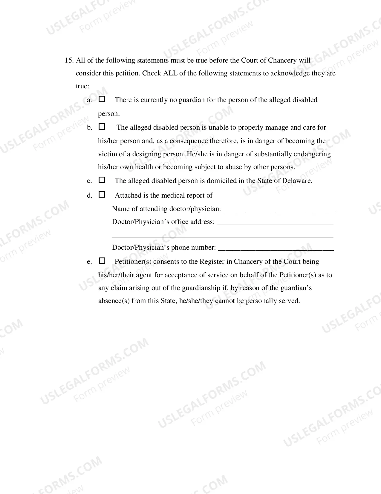 Preview Pro Se Petition For The Appointment of Guardianship of A Disabled Person