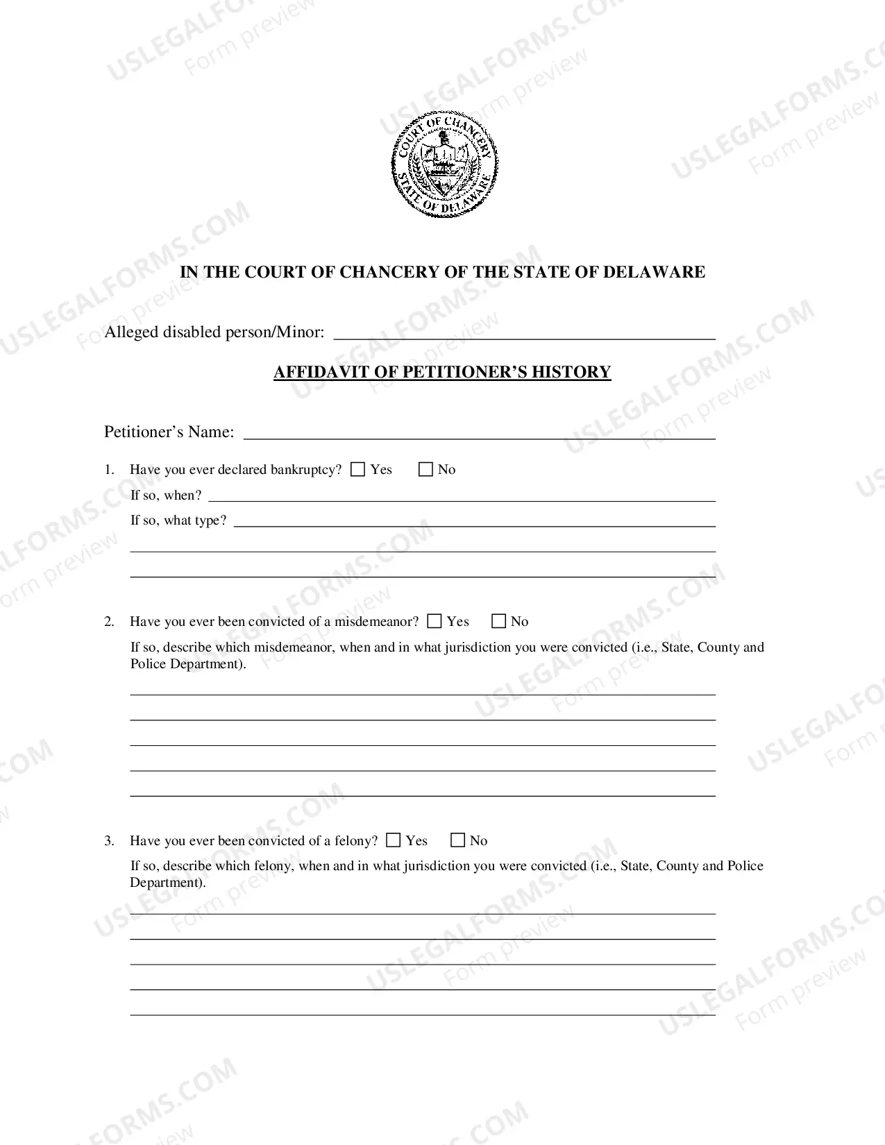 Preview Pro Se Petition For The Appointment of Guardianship of A Disabled Person