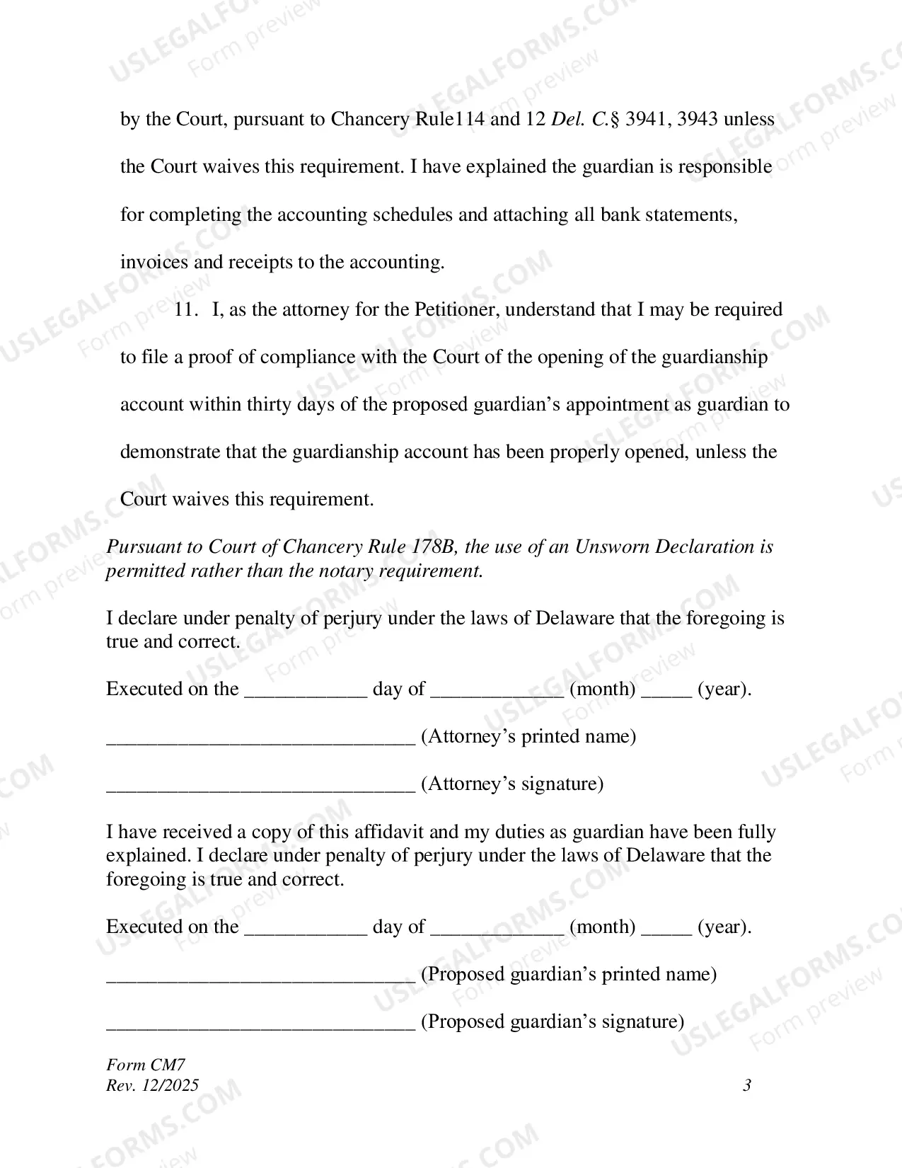 Preview Affidavit of Attorney Explaining Fiduciary Duties to Proposed Guardian