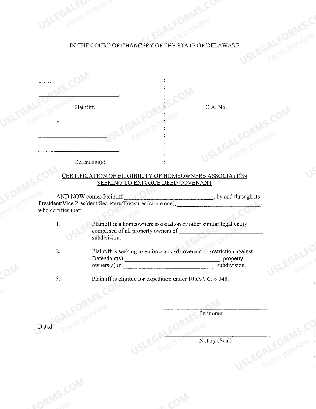 Preview New Statutory Procedure for Suits Enforcing Deed Covenants or Restrictions