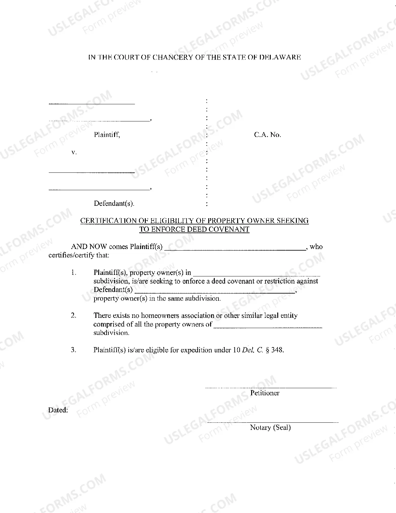 Preview New Statutory Procedure for Suits Enforcing Deed Covenants or Restrictions