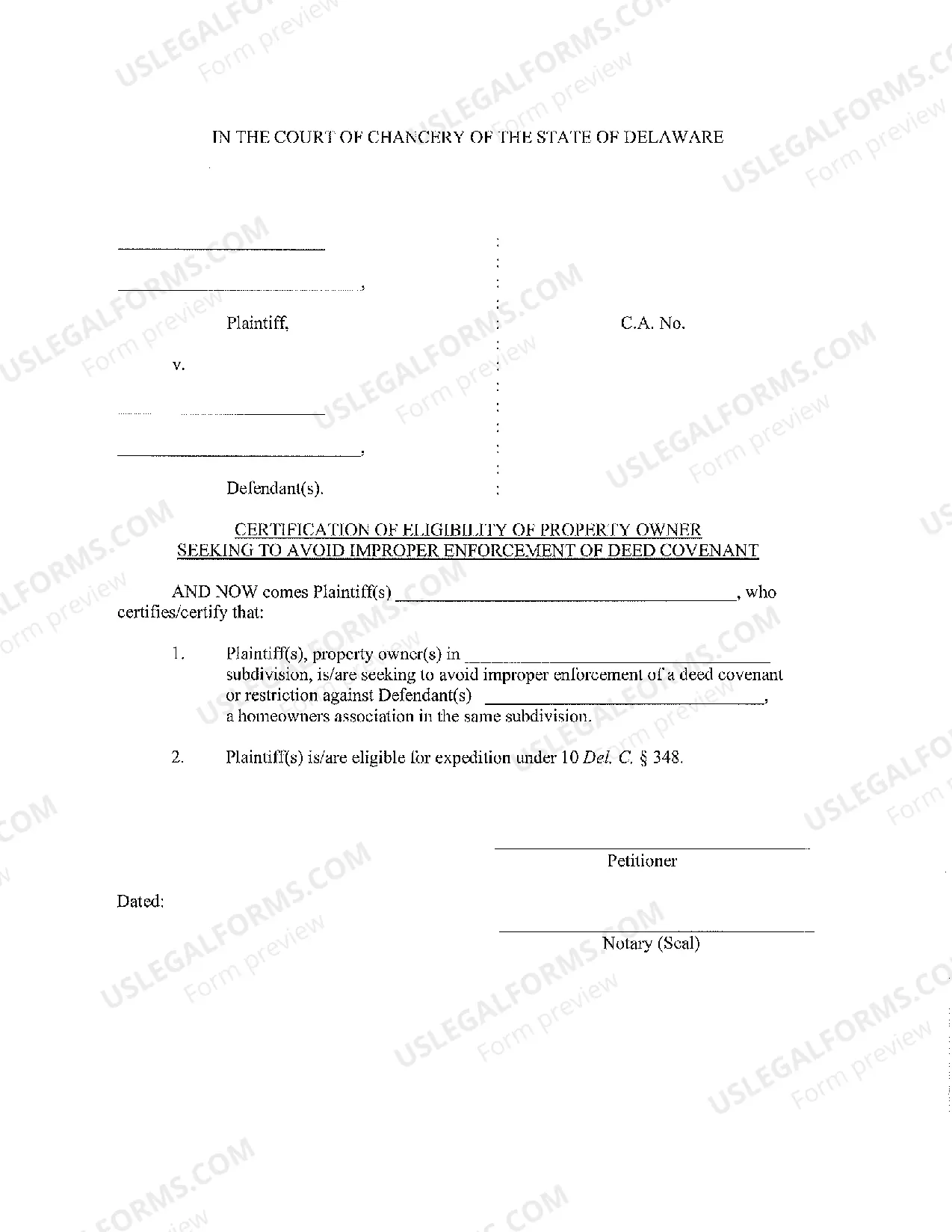 Preview New Statutory Procedure for Suits Enforcing Deed Covenants or Restrictions
